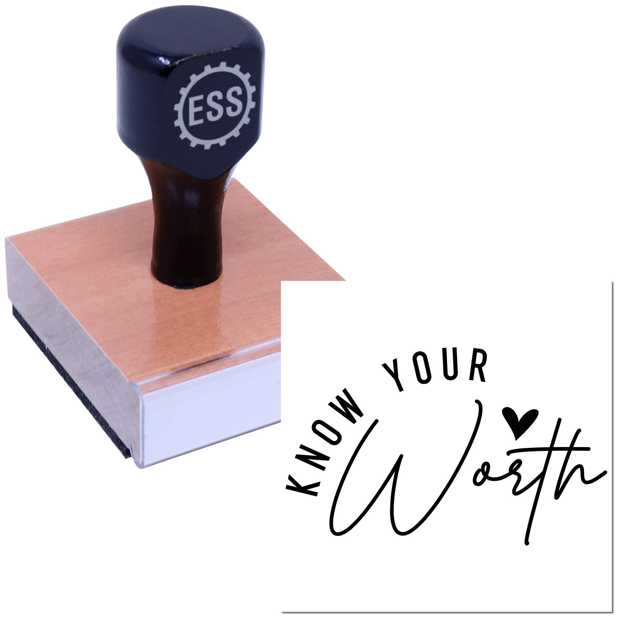 Heartfelt Self Worth Journaling Rubber Stamp