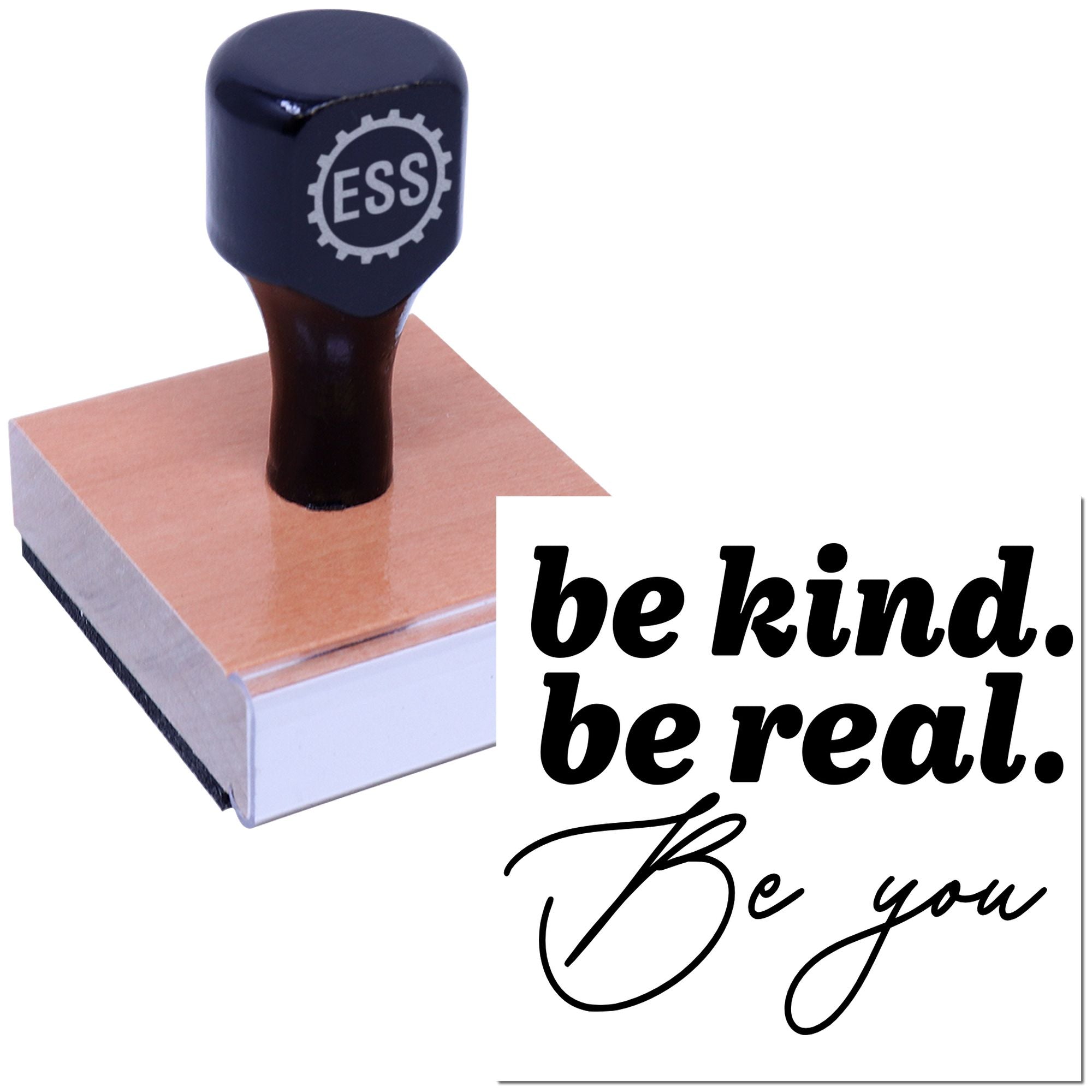 Kindness Realness Authenticity Postcard Rubber Stamp