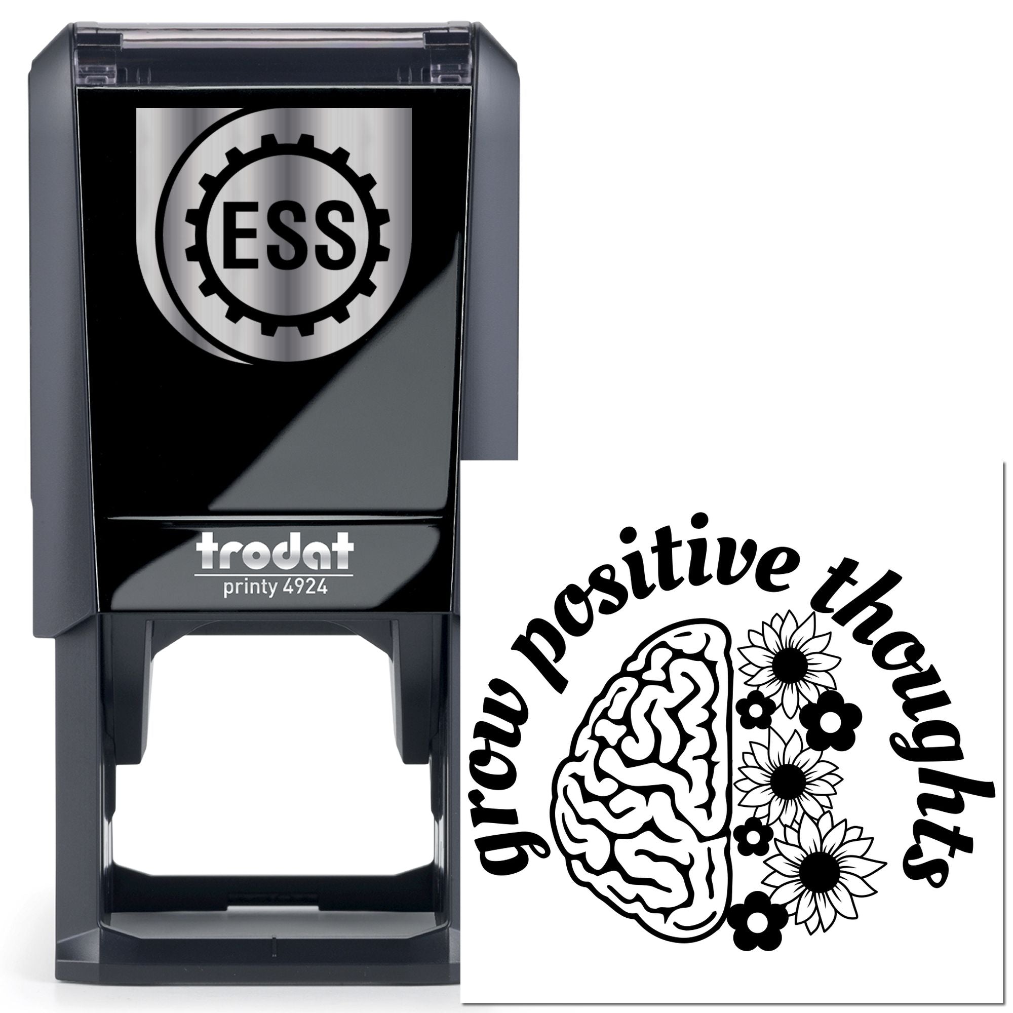 Self-Inking Positive Thinking Favor Tag Stamp