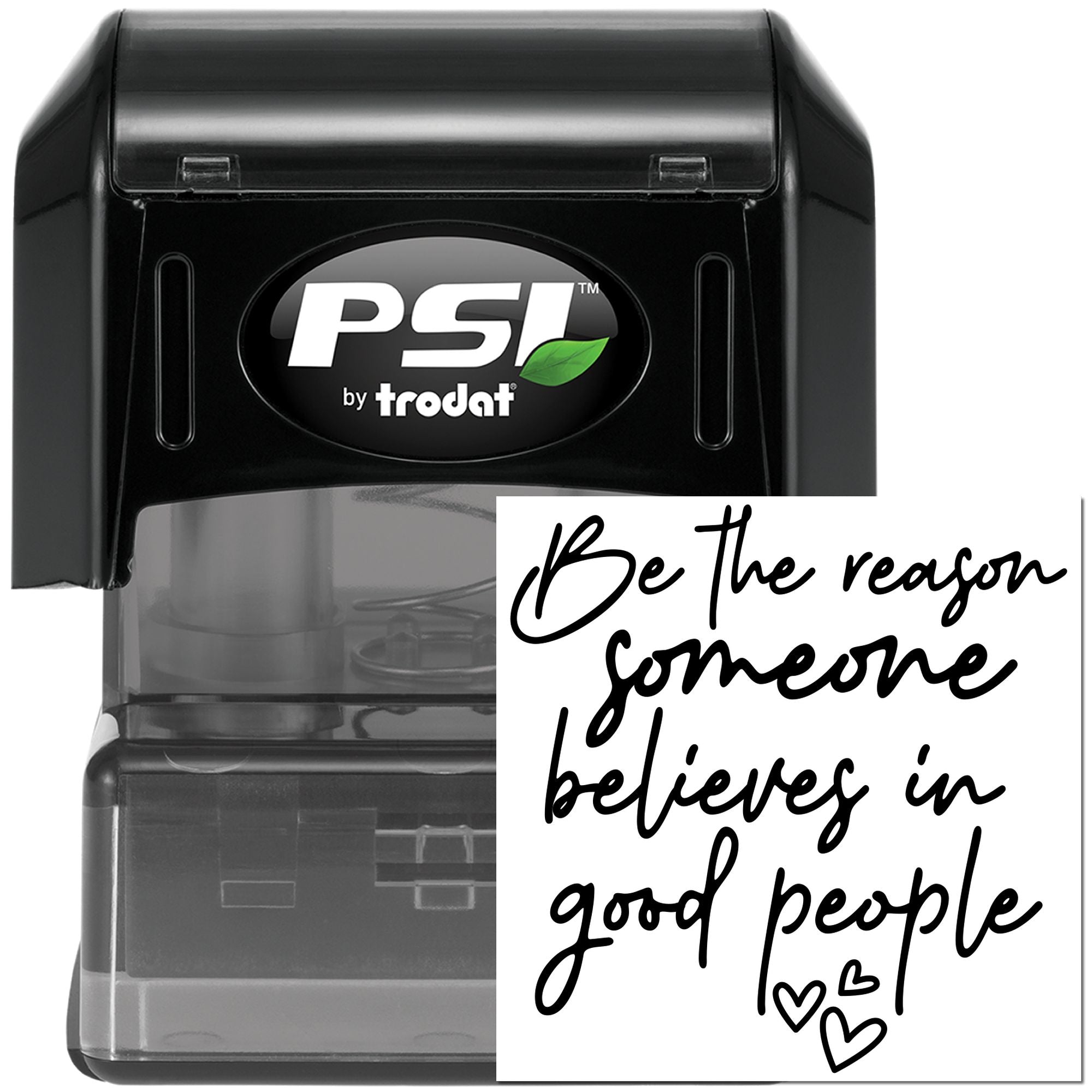 Pre-Inked Believe In Good Tag Stamp