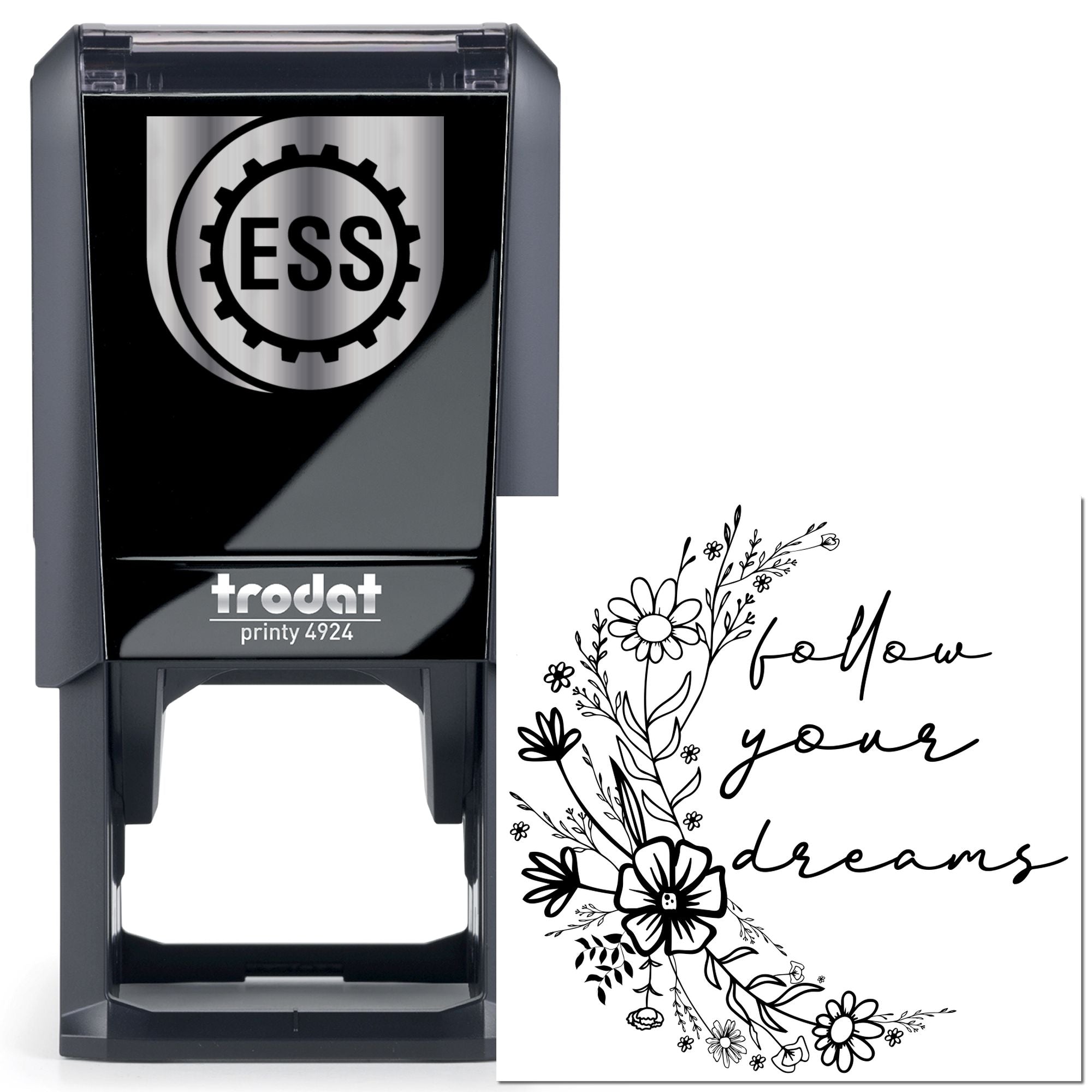 Self-Inking Dreamy Flowers Scrapbook Stamp