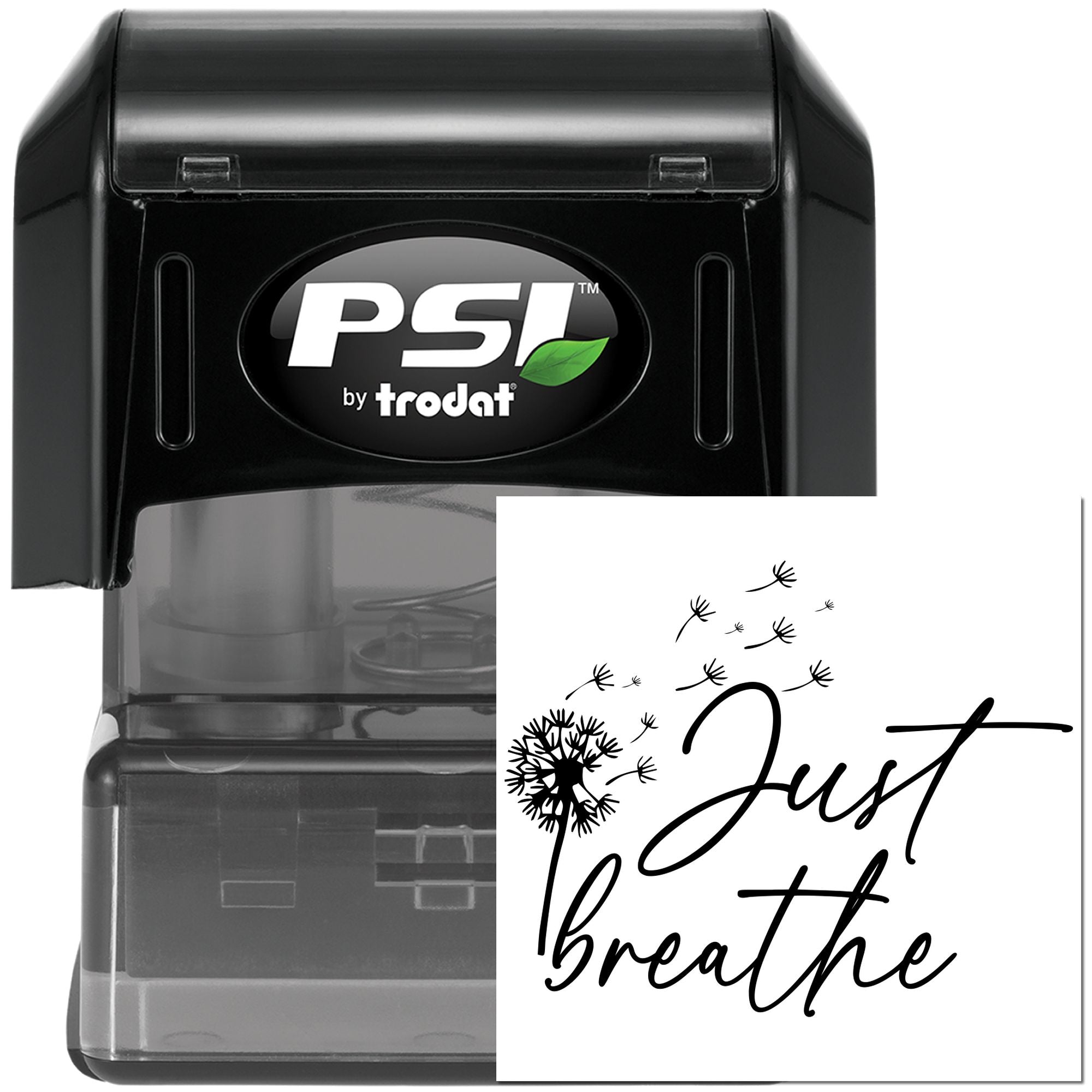 Pre-Inked Just Keep Breathing Craft Stamp