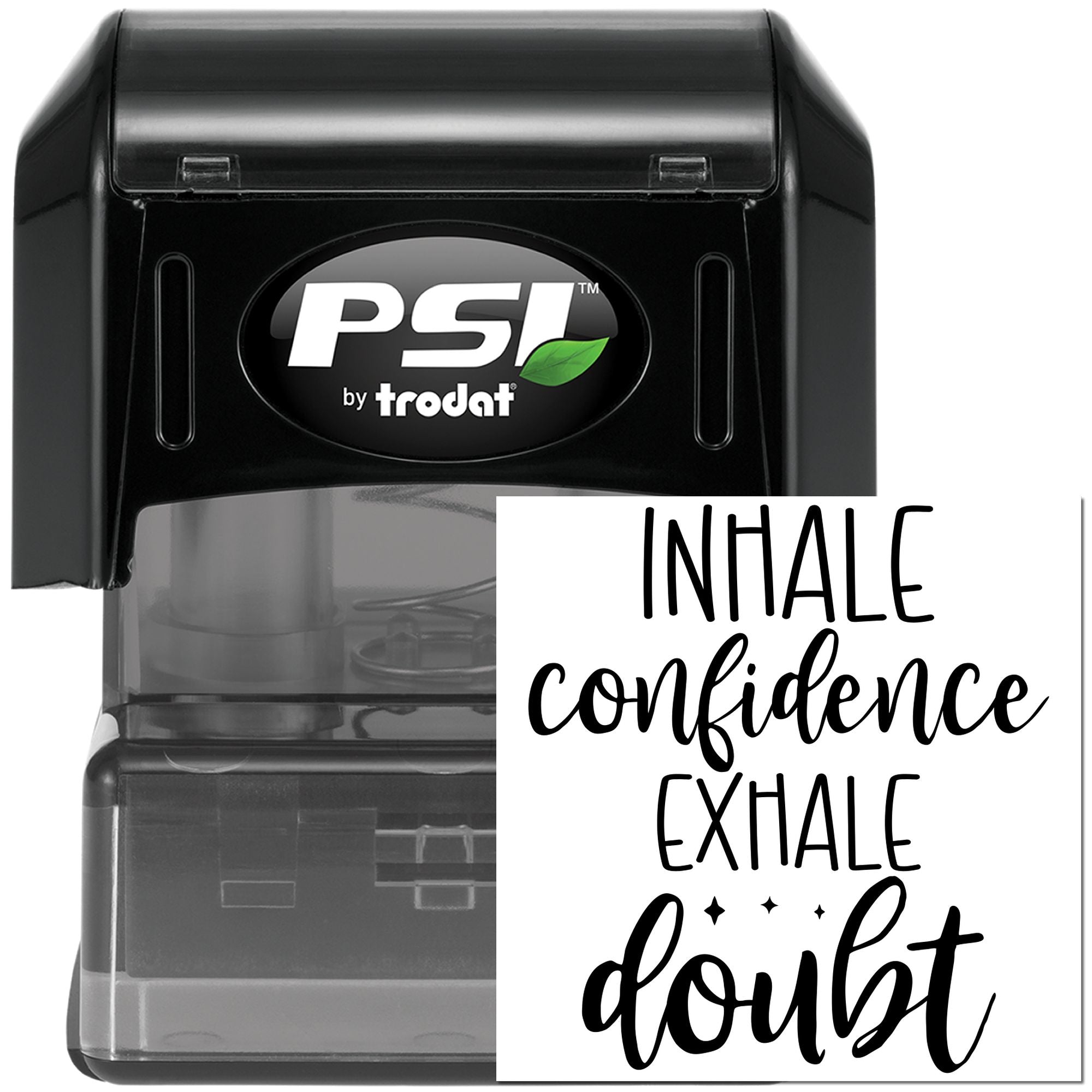 Pre-Inked Inhale Confidence Exhale Journaling Stamp