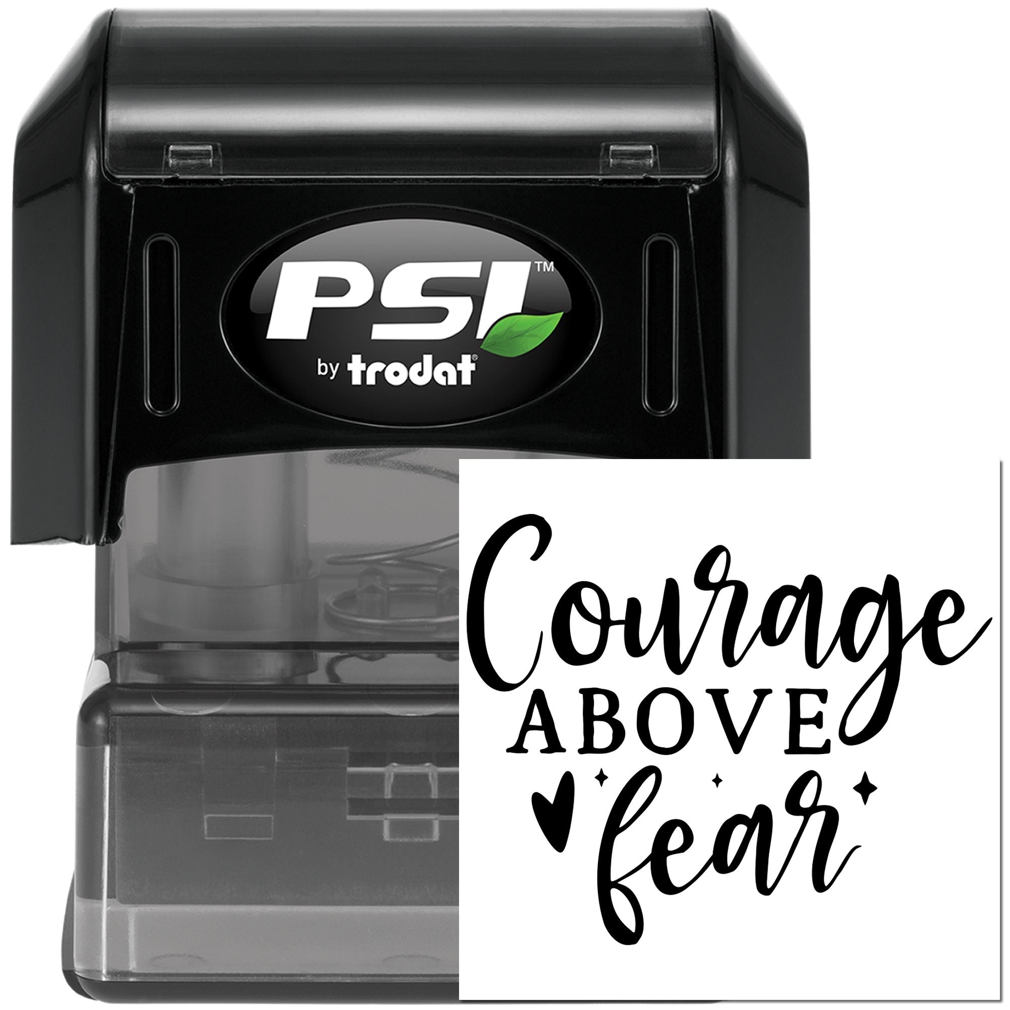 Pre-Inked Courage Above Fear Card Making Stamp