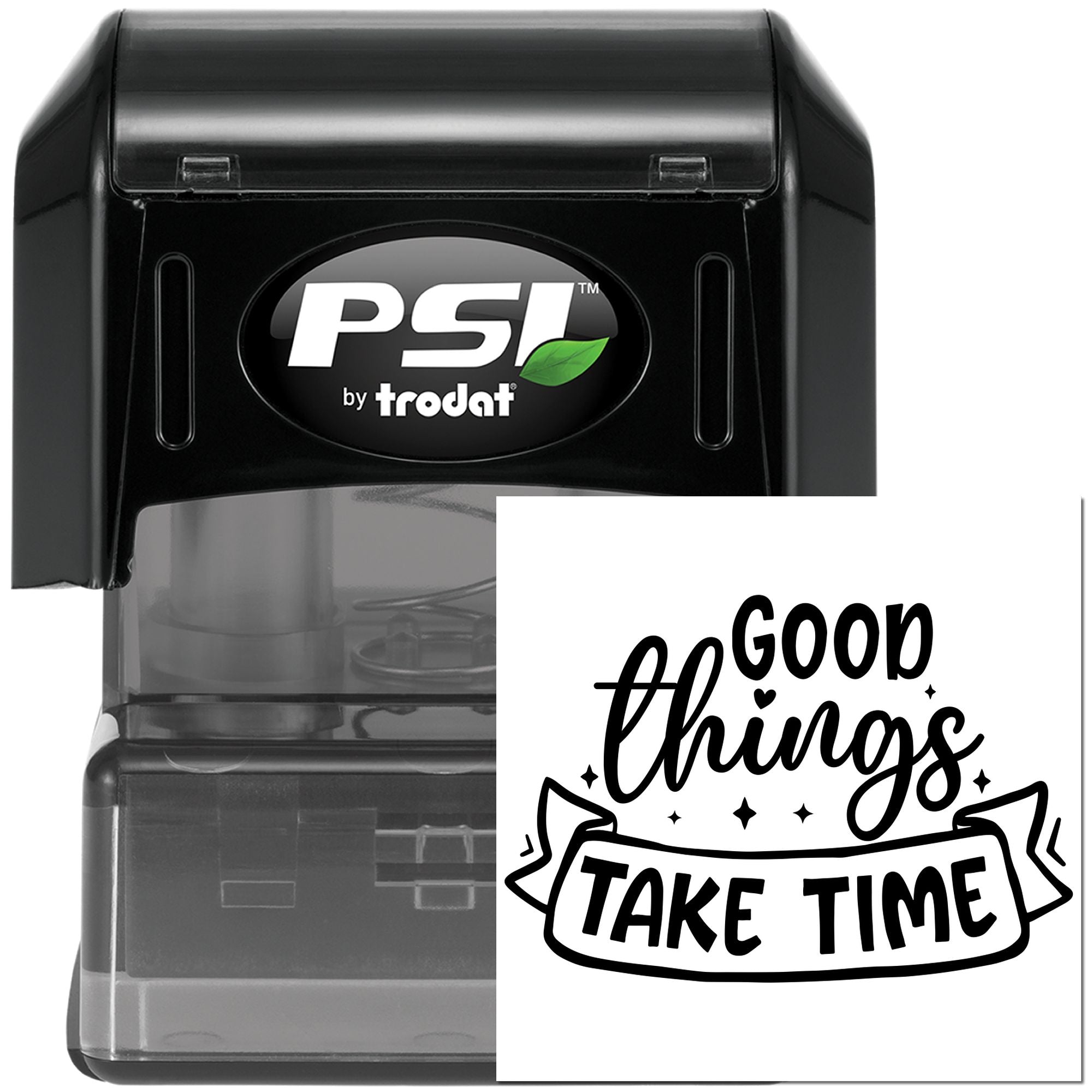 Pre-Inked Patience Pays Off Papercraft Stamp