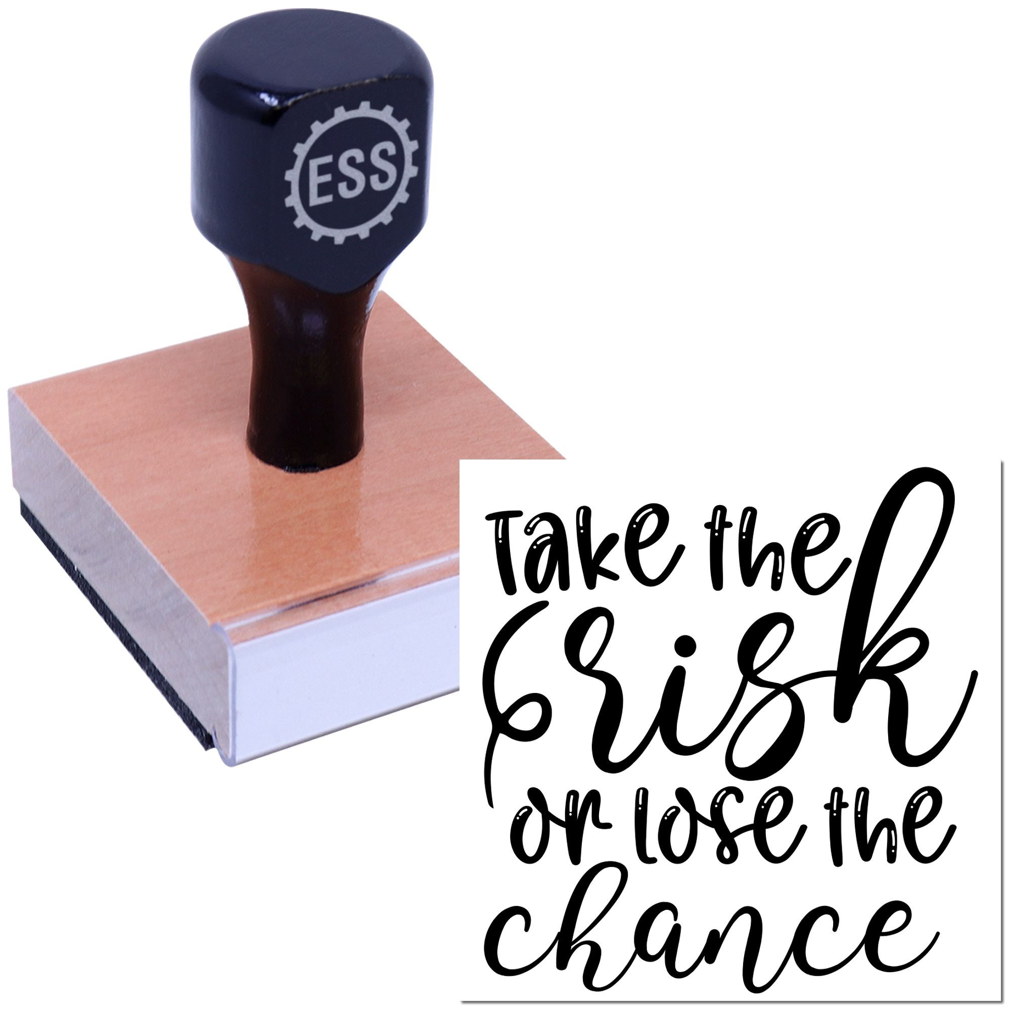 Embrace The Risk Paper Goods Rubber Stamp