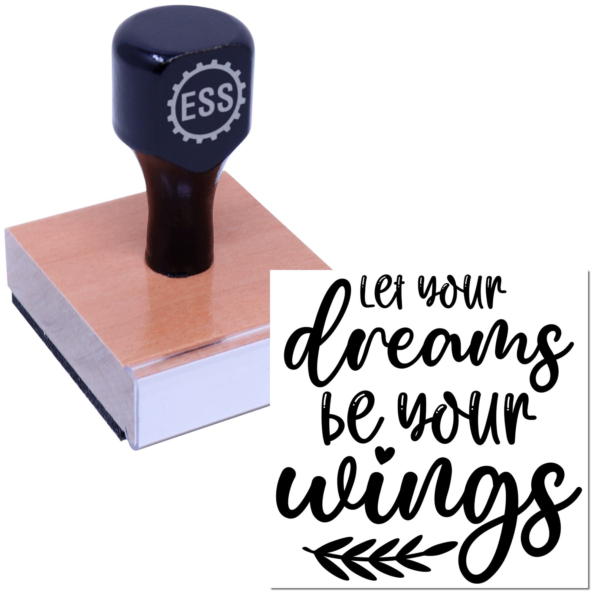 Dreams Take Flight Place Card Rubber Stamp