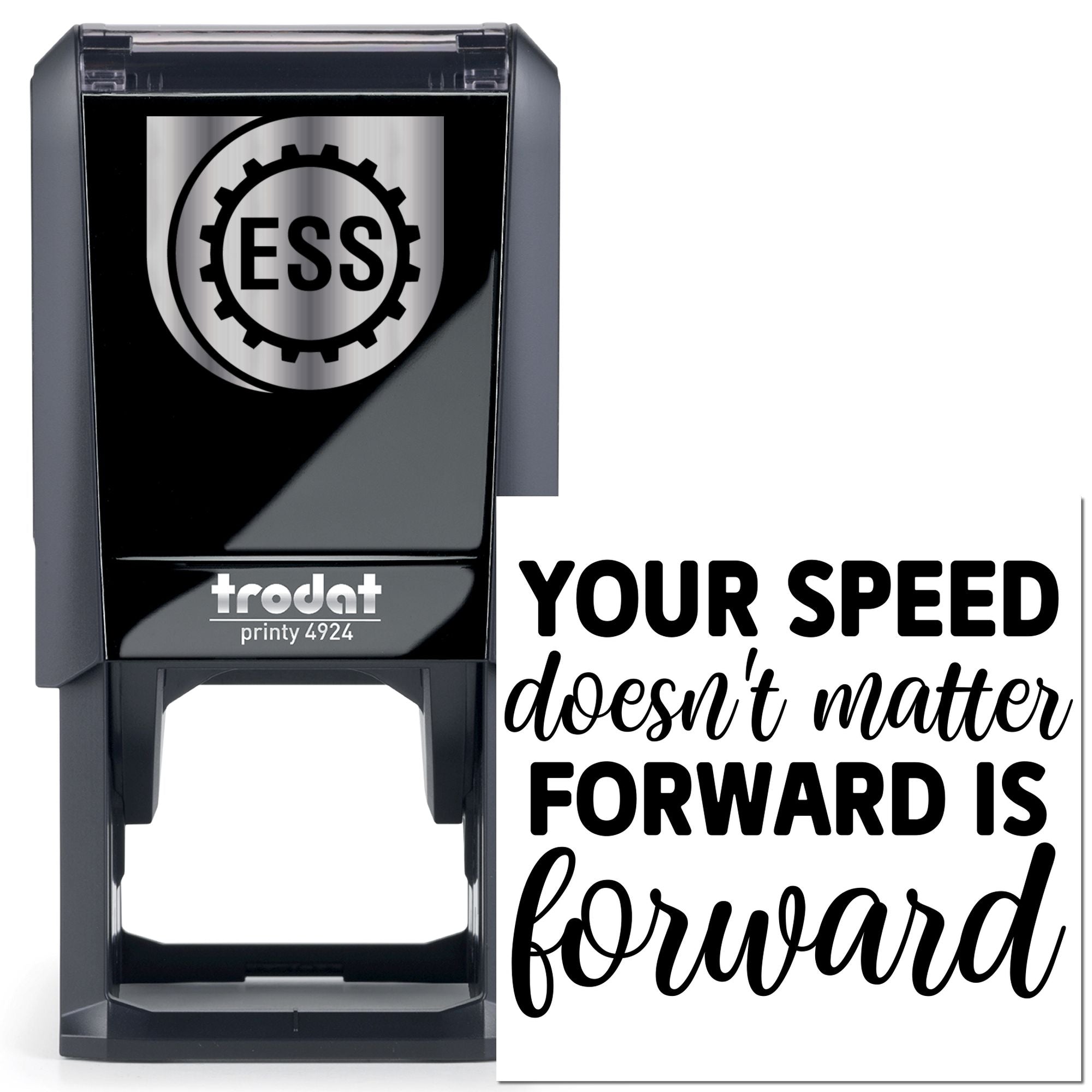 Self-Inking Motivational Quote Place Card Stamp