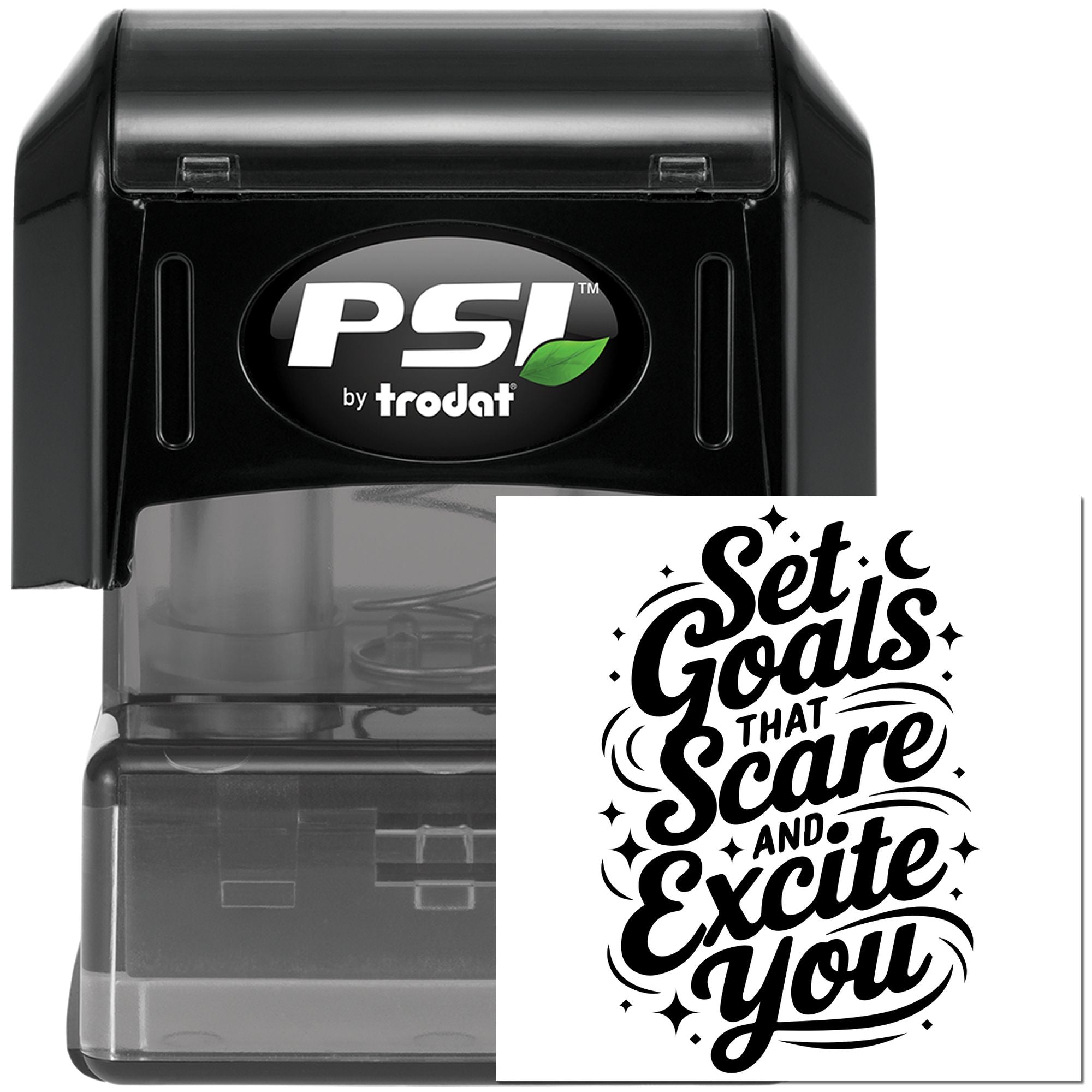 Pre-Inked Daring Goal Motivation Card Stamp