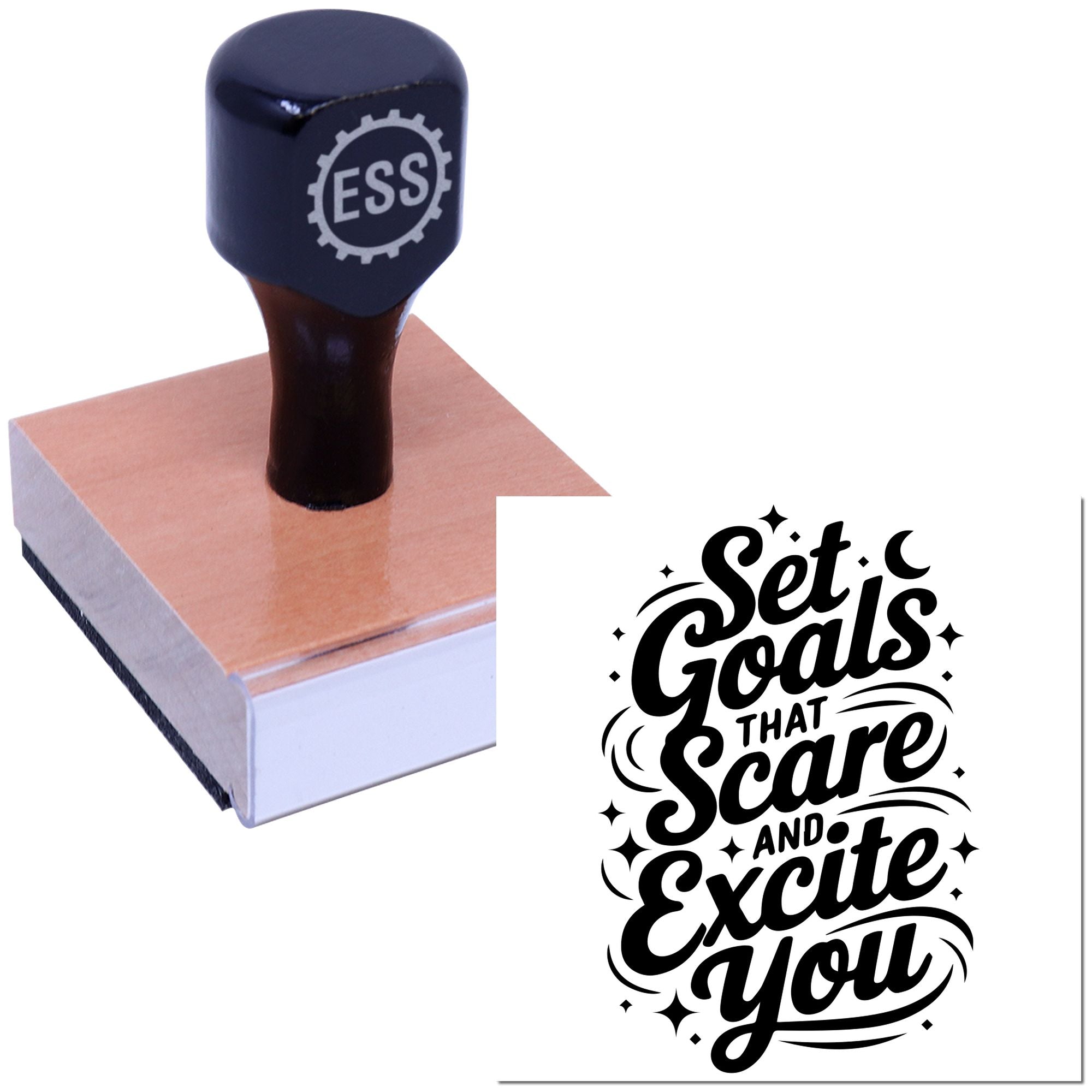 Fear Inspires Ambition Handcraft Rubber Stamp