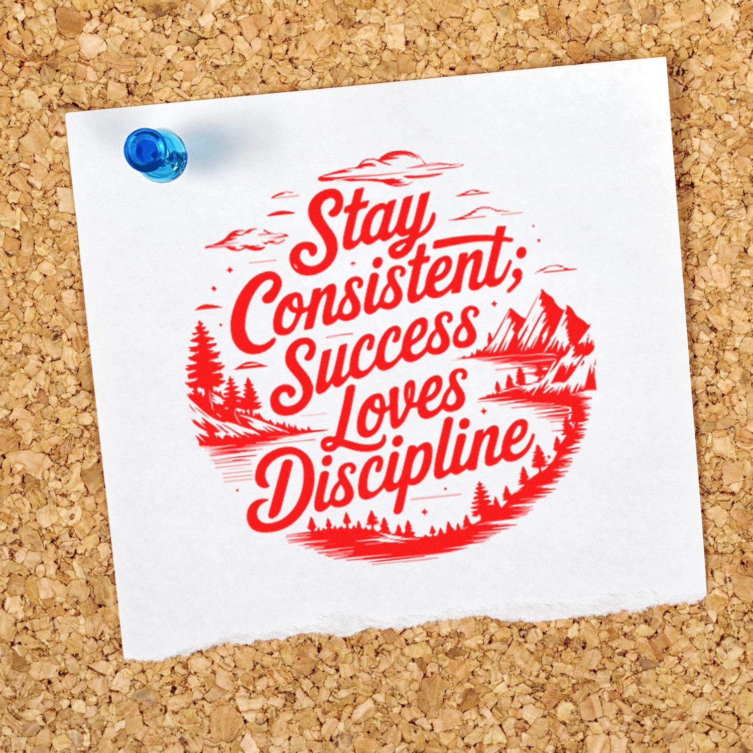 Disciplined Journey Ahead Paper Goods Rubber Stamp