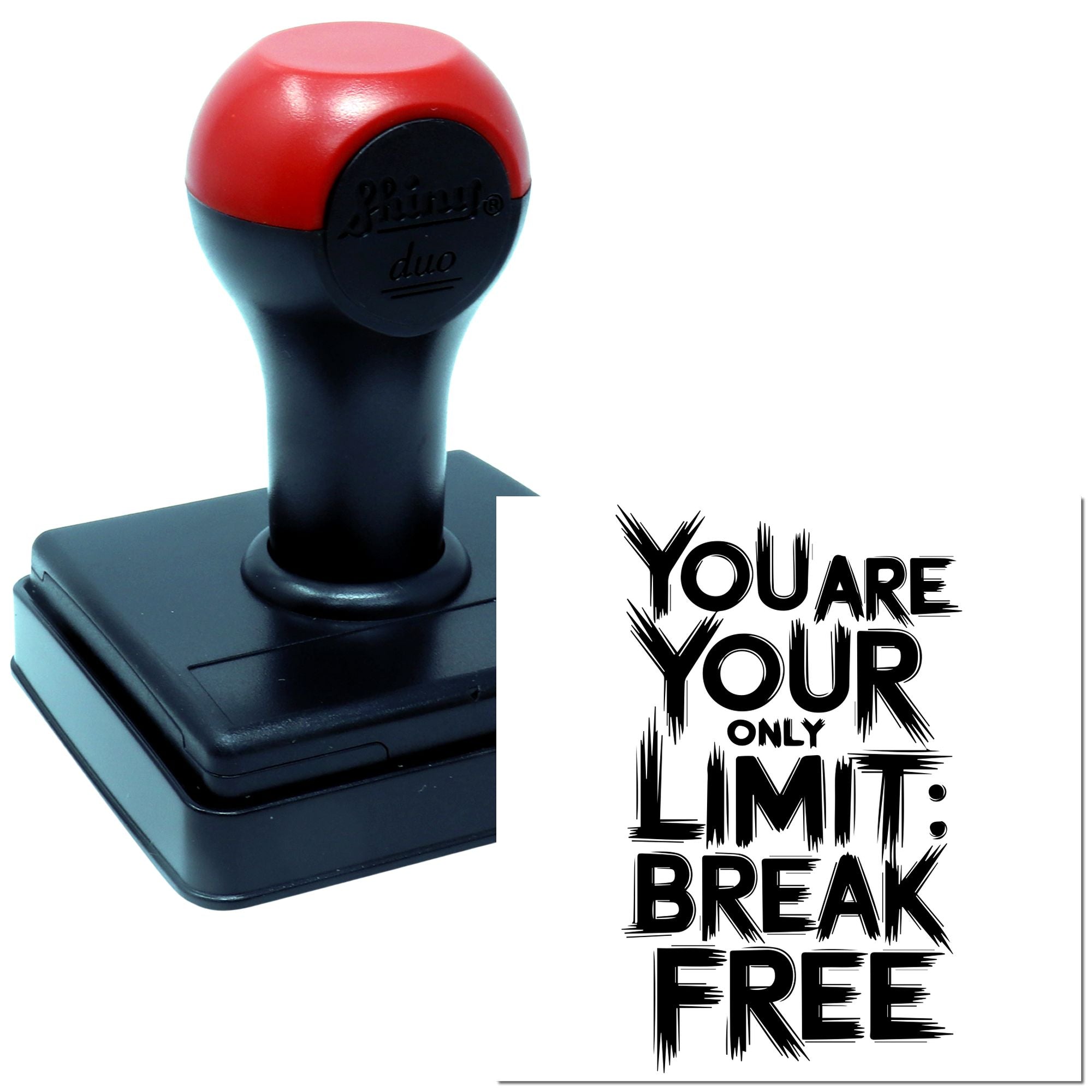 Duo Bold Typography Motivational Break Free Hand Stamp