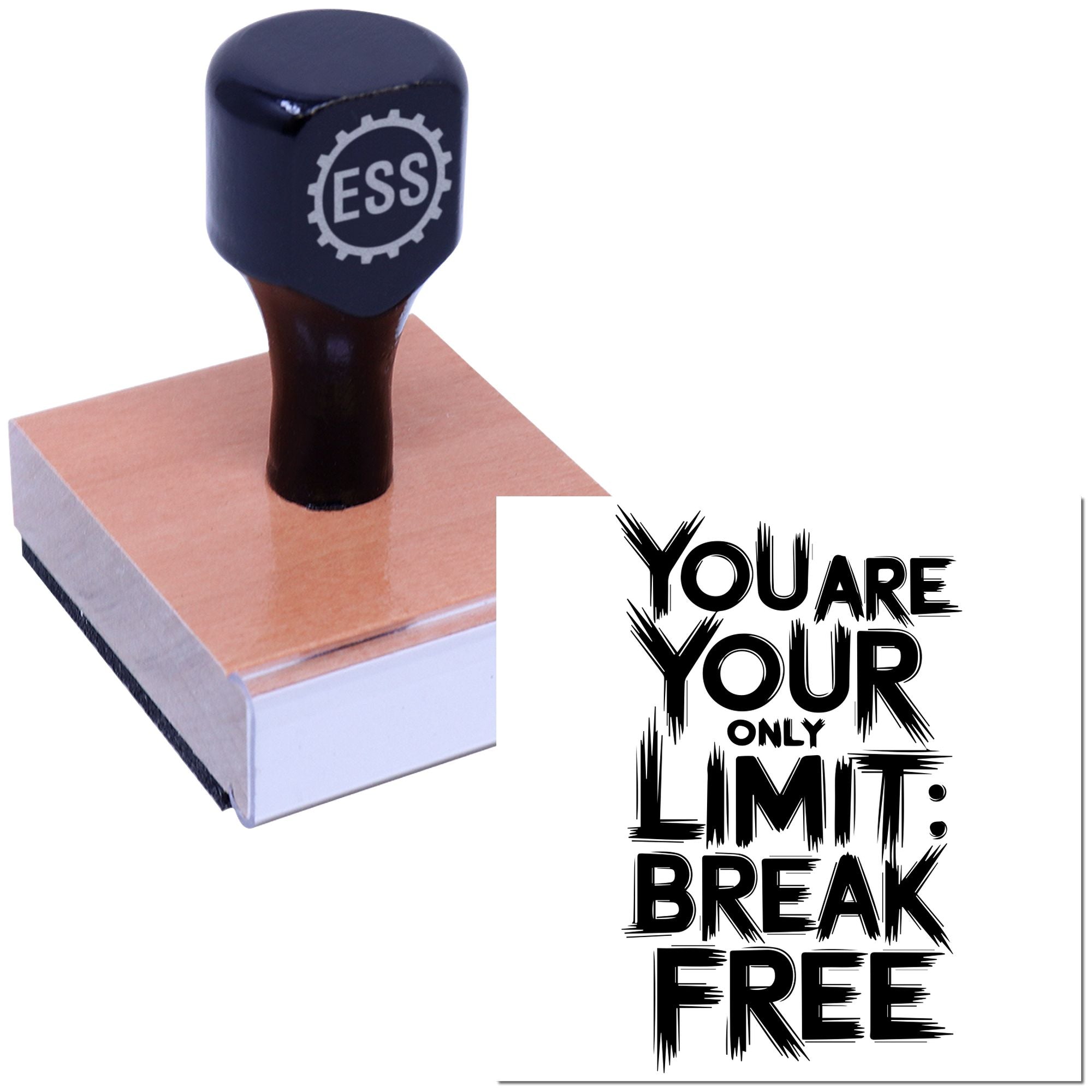 Break Your Limits Greeting Card Rubber Stamp