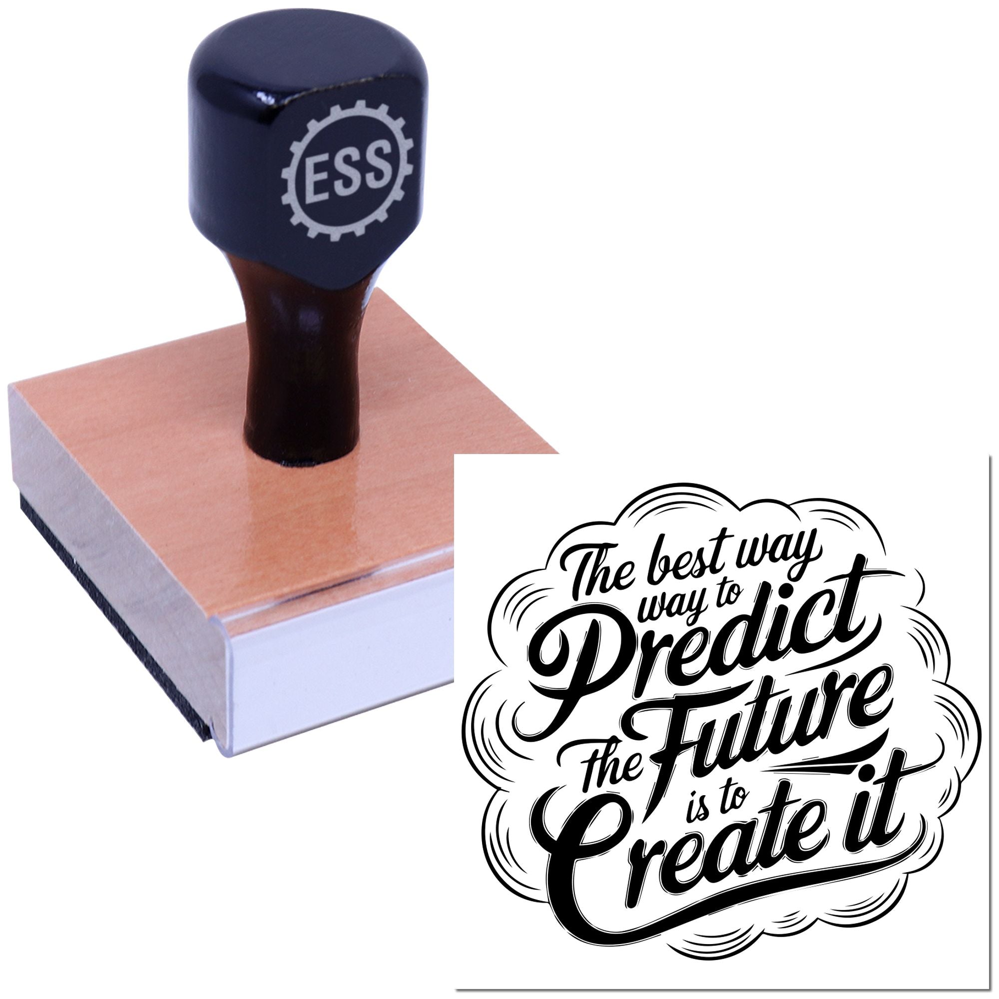 Inspirational Vintage Lettering Note Card Rubber Stamp