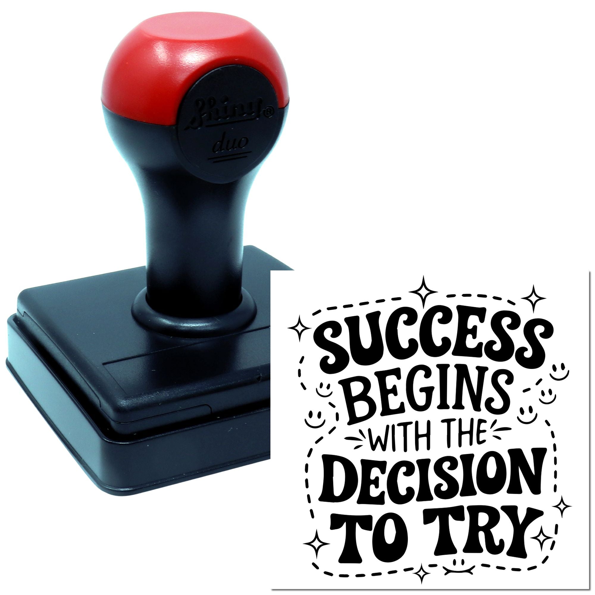 Duo Decide Try And Achieve Success Hand Stamp