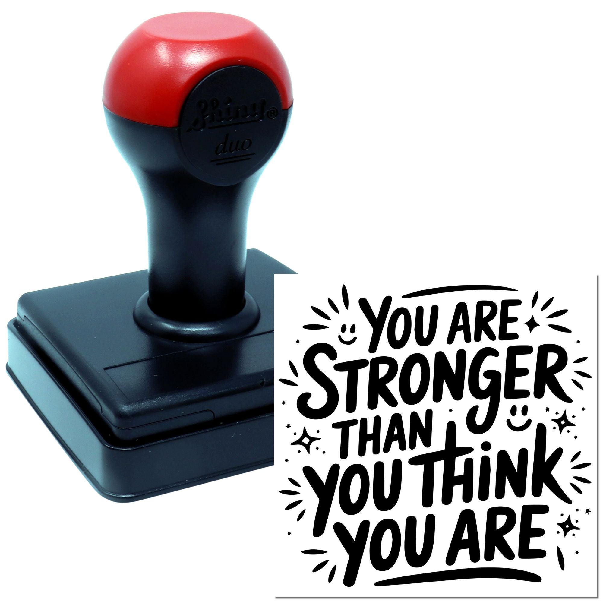 Duo Bold Handlettered Motivational Strength Reminder Poster Hand Stamp