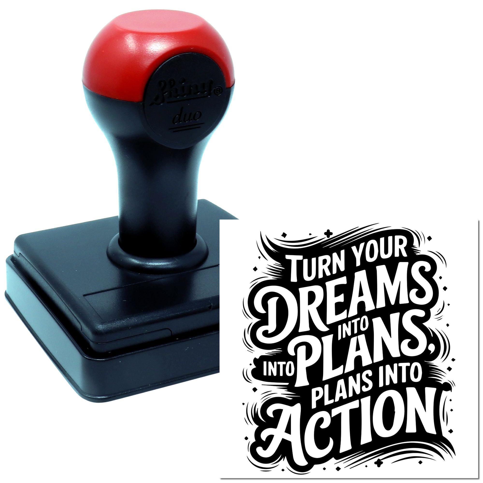 Duo Turn Dreams Into Concrete Action Hand Stamp