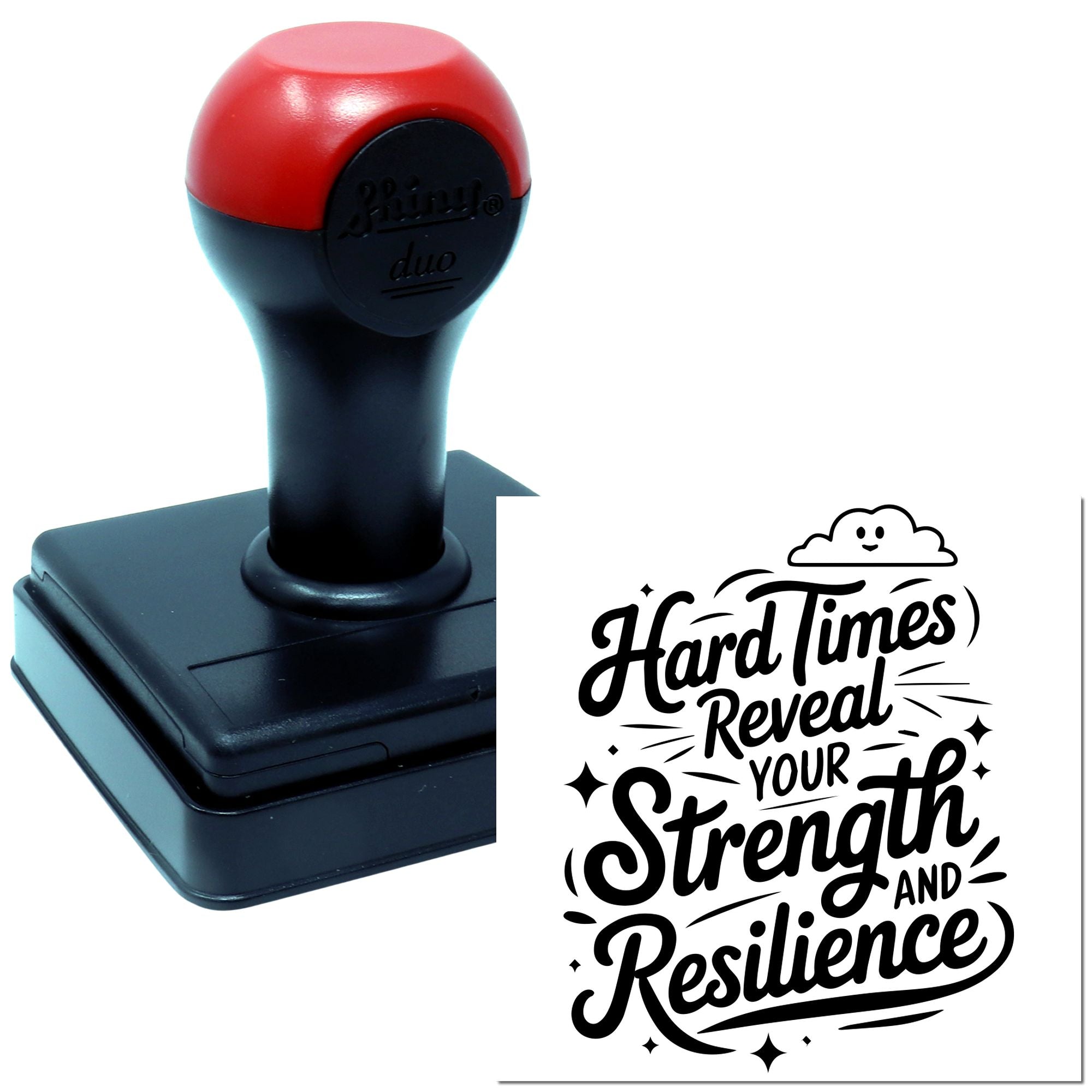 Duo Handlettered Strength And Resilience Poster Hand Stamp