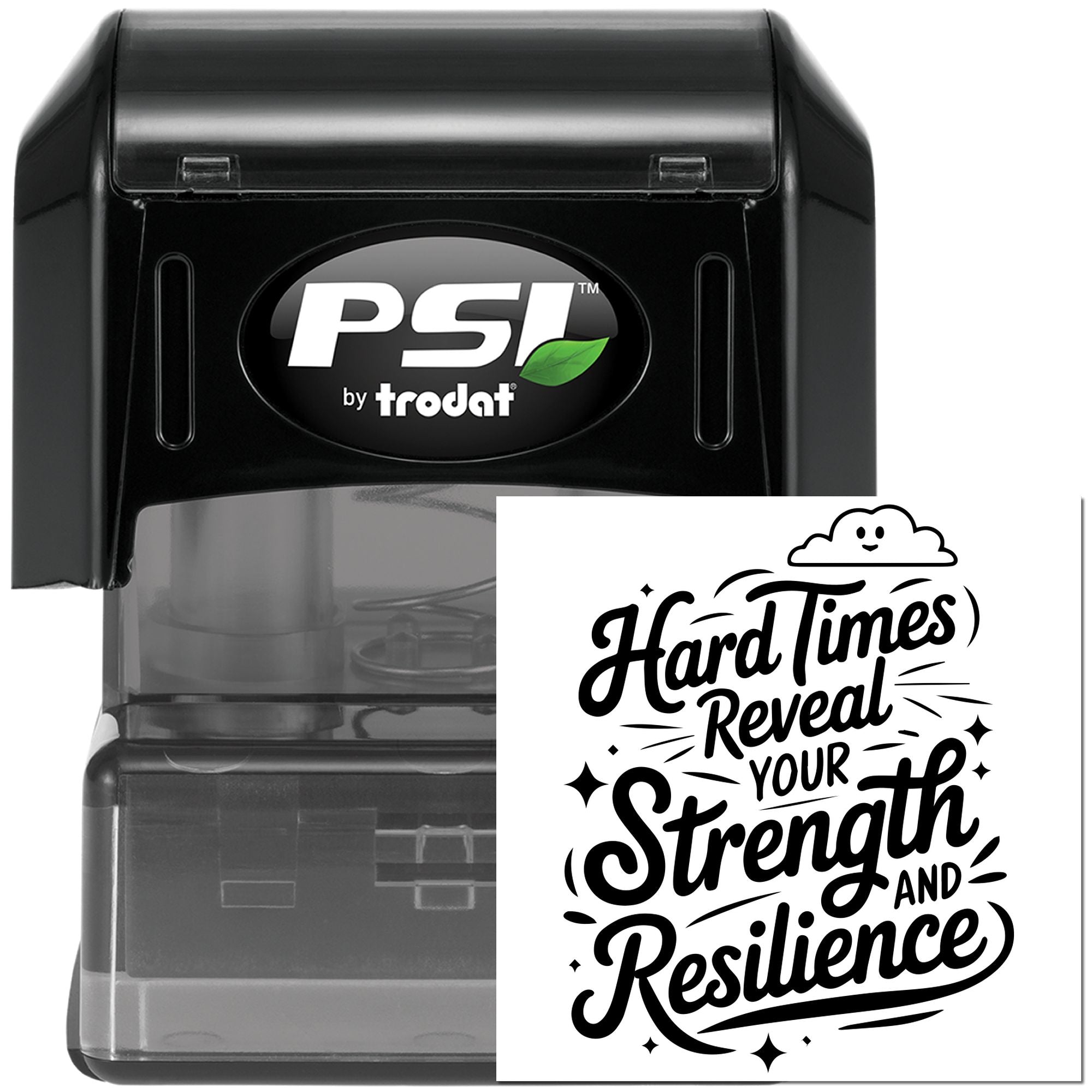 Pre-Inked Strength Through Adversity Place Card Stamp