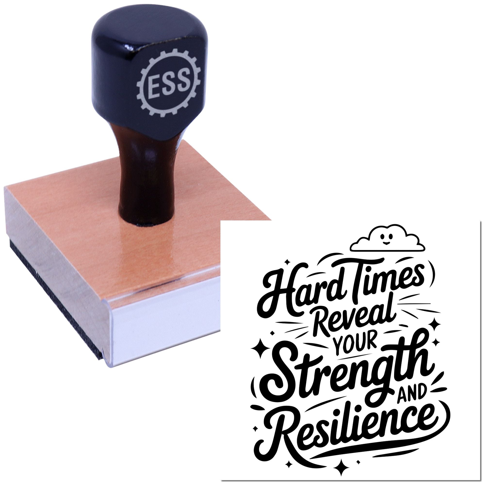Adversity Reveals Resilience Scrapbook Rubber Stamp
