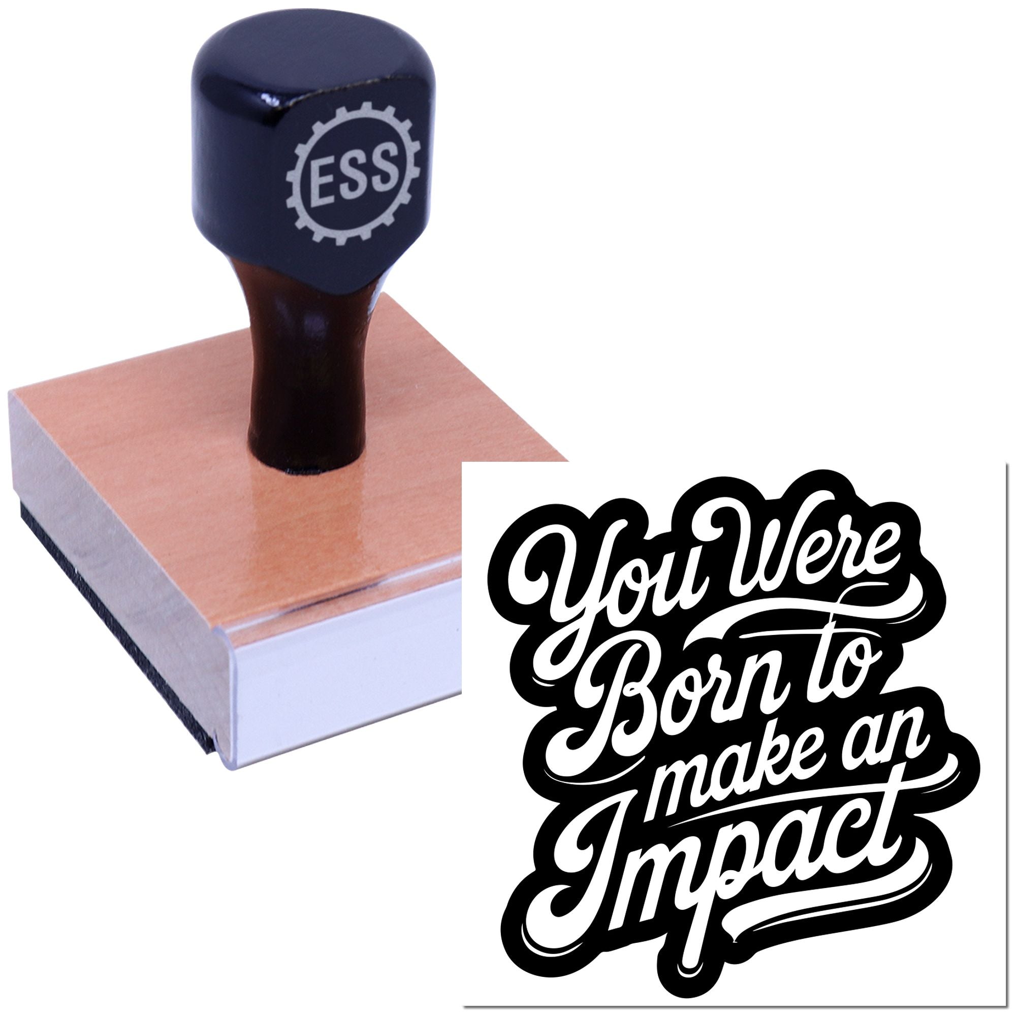 Impactful Life Motto Paper Craft Rubber Stamp