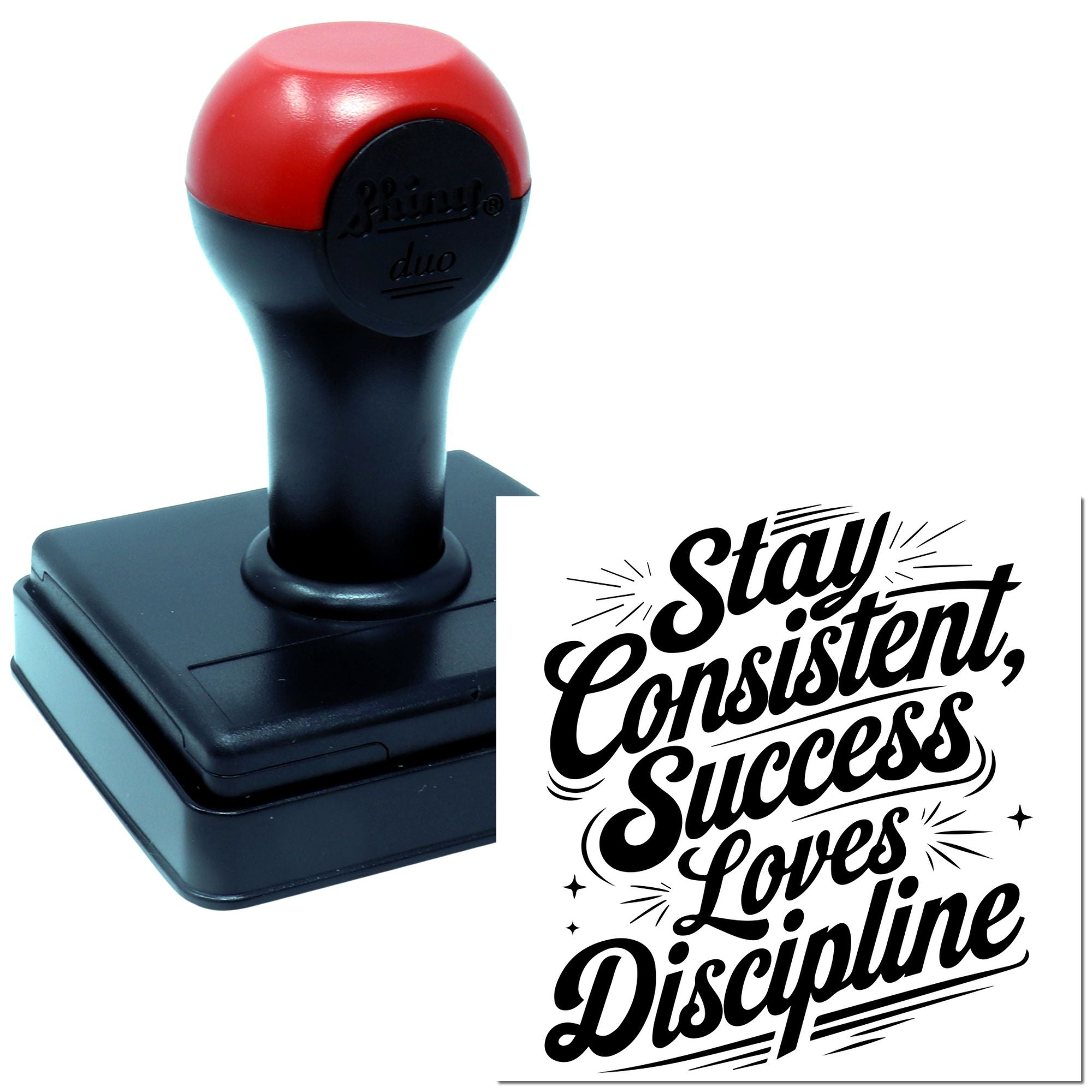 Duo Consistent Discipline Brings Lasting Success Hand Stamp