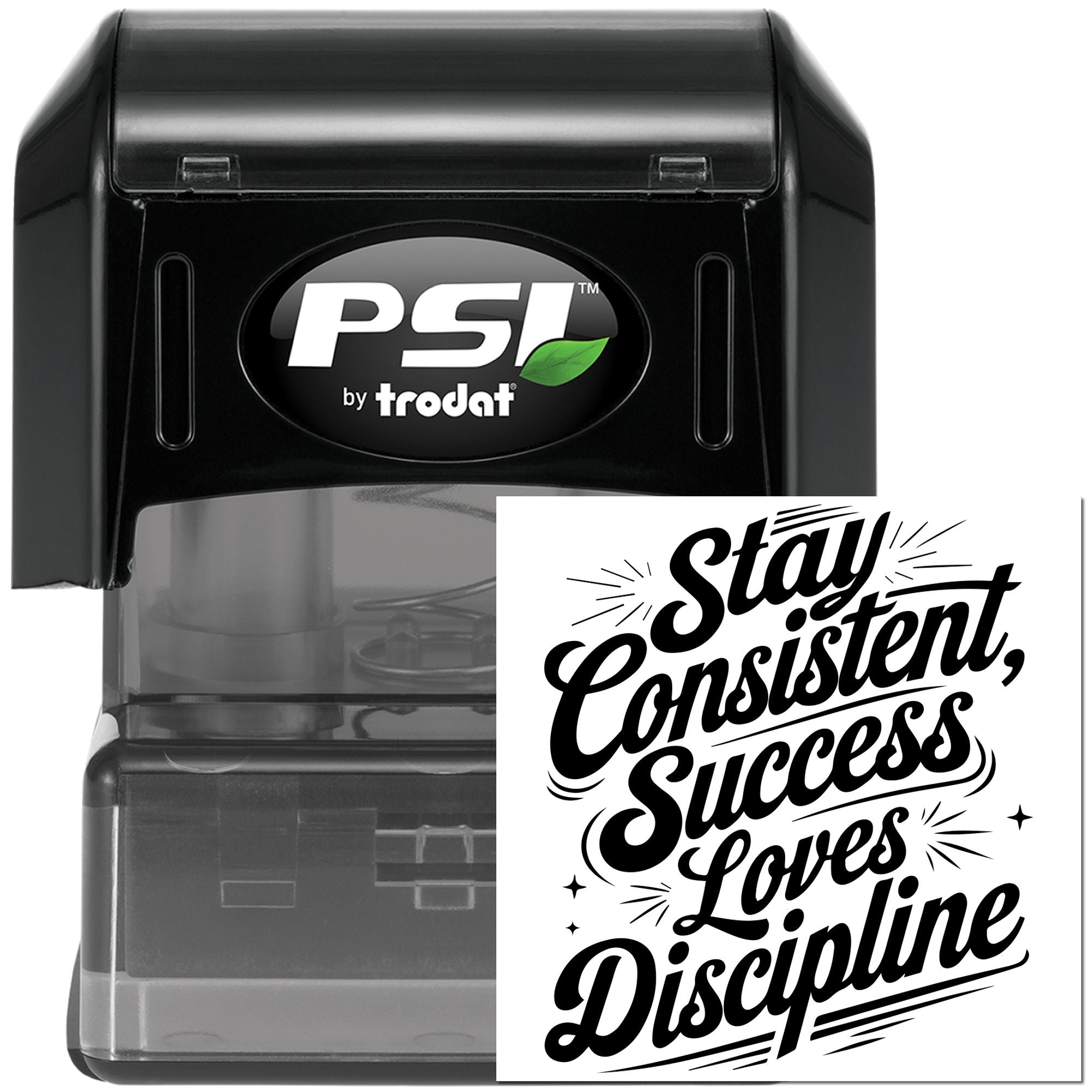 Pre-Inked Consistency Drives Success Card Stamp