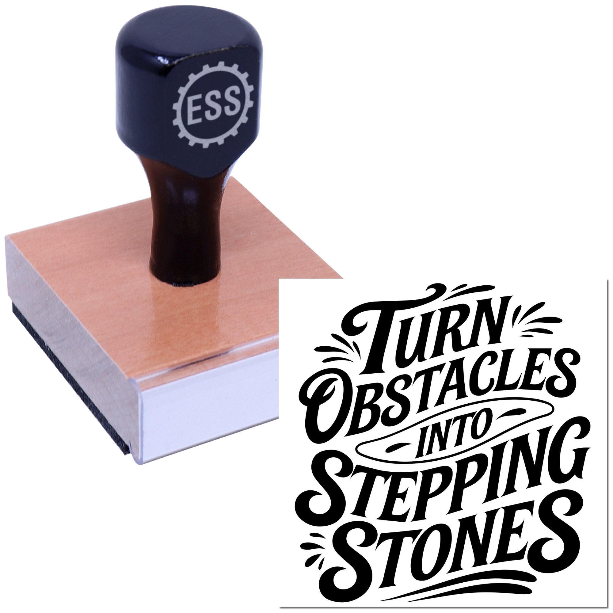 Motivational Typography Poster Papercraft Rubber Stamp