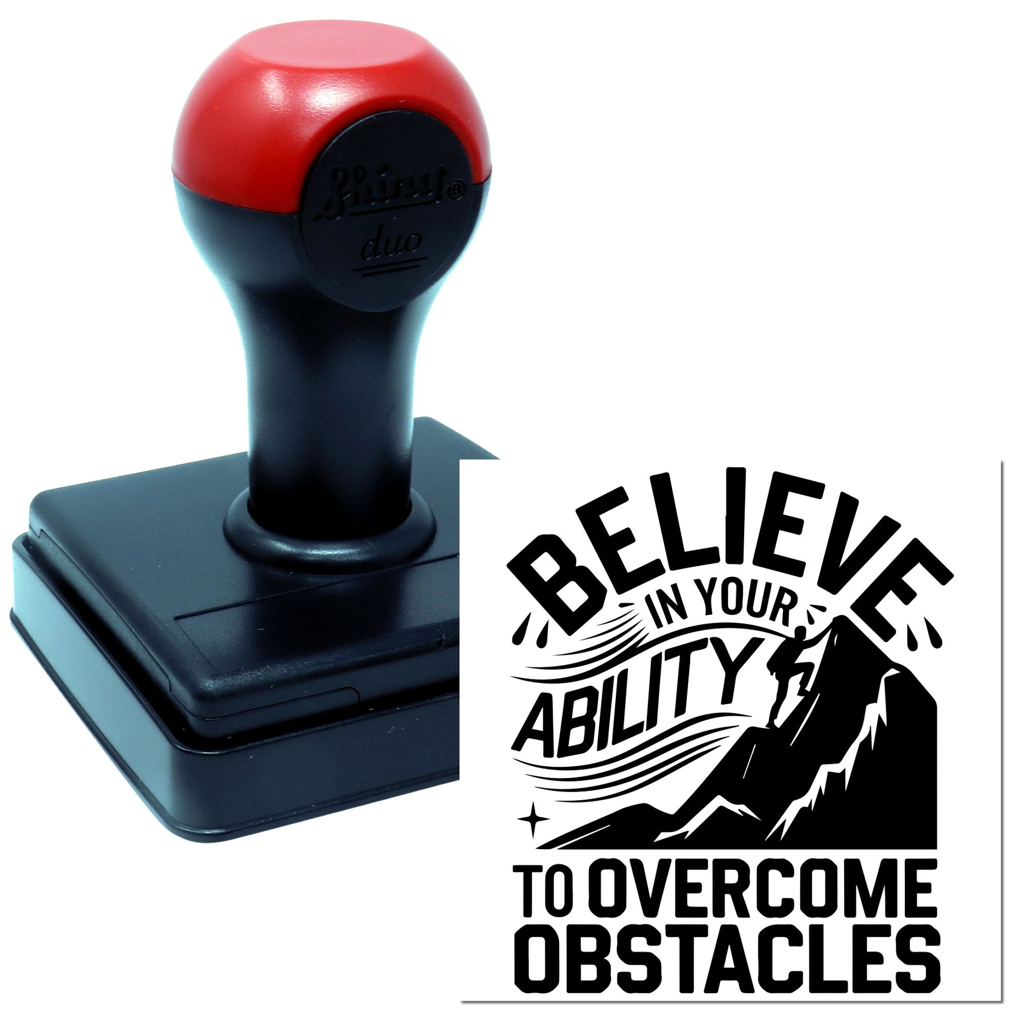 Duo Climber Believes, Conquers Mountainous Obstacles Hand Stamp