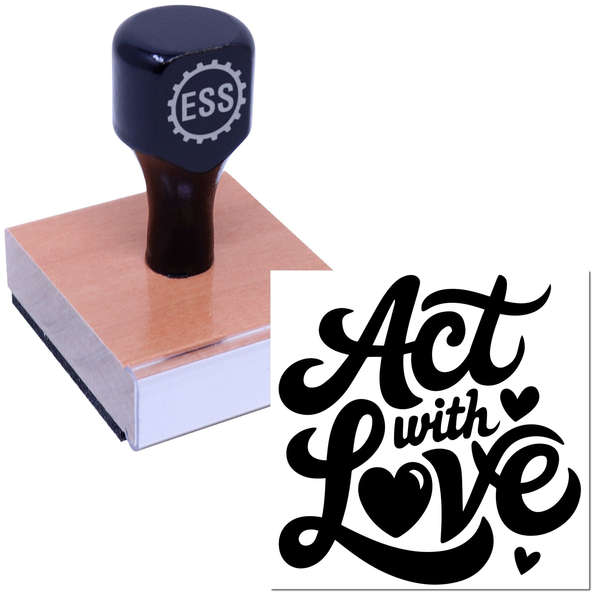 Love Driven Action Greeting Card Rubber Stamp