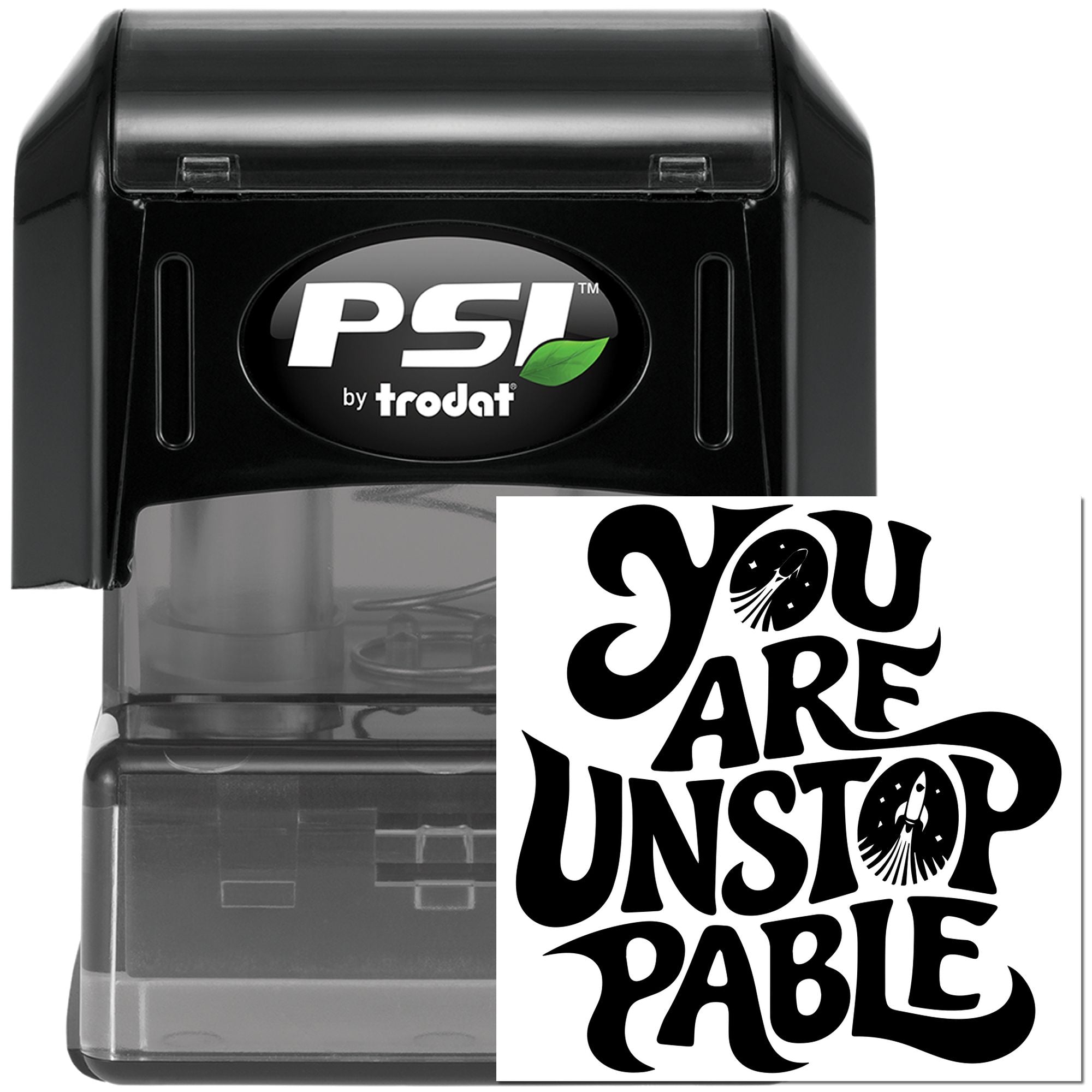 Pre-Inked You Are Unstoppable Greeting Card Stamp