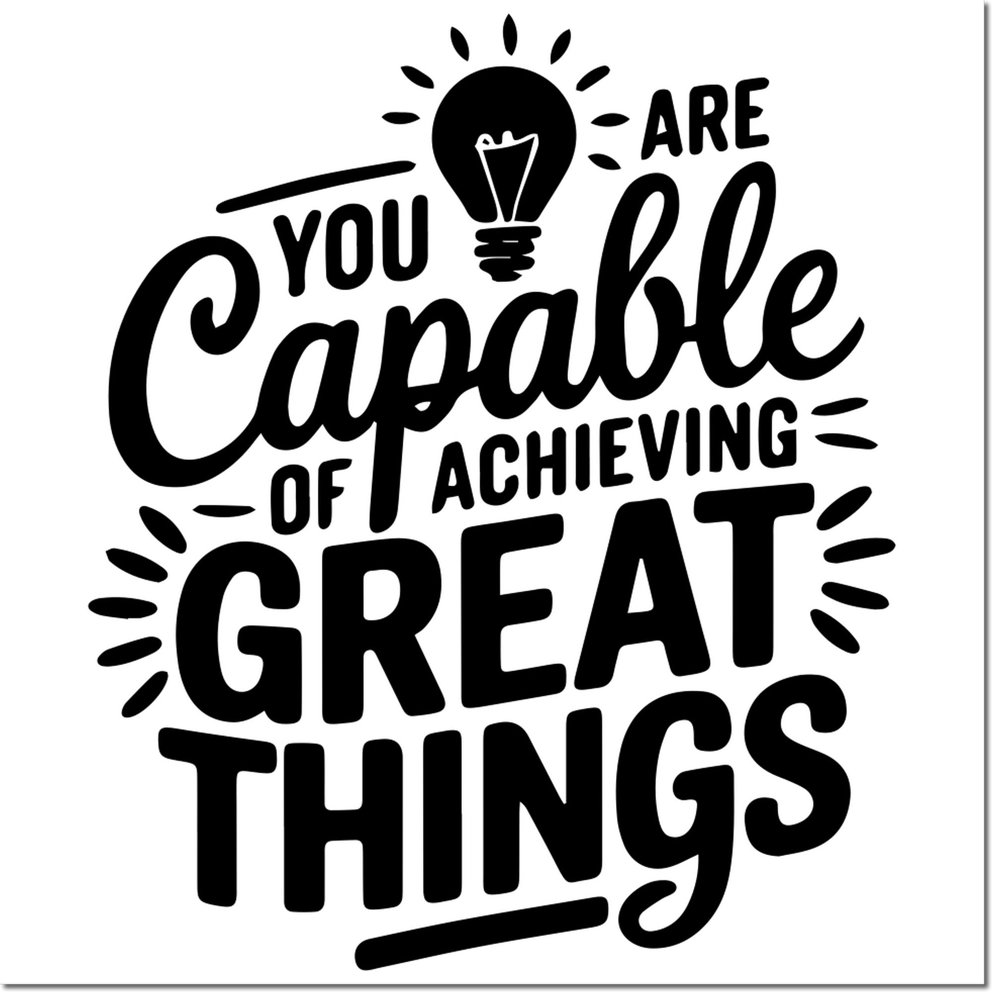 Pre-Inked You Are Capable Favor Tag Stamp