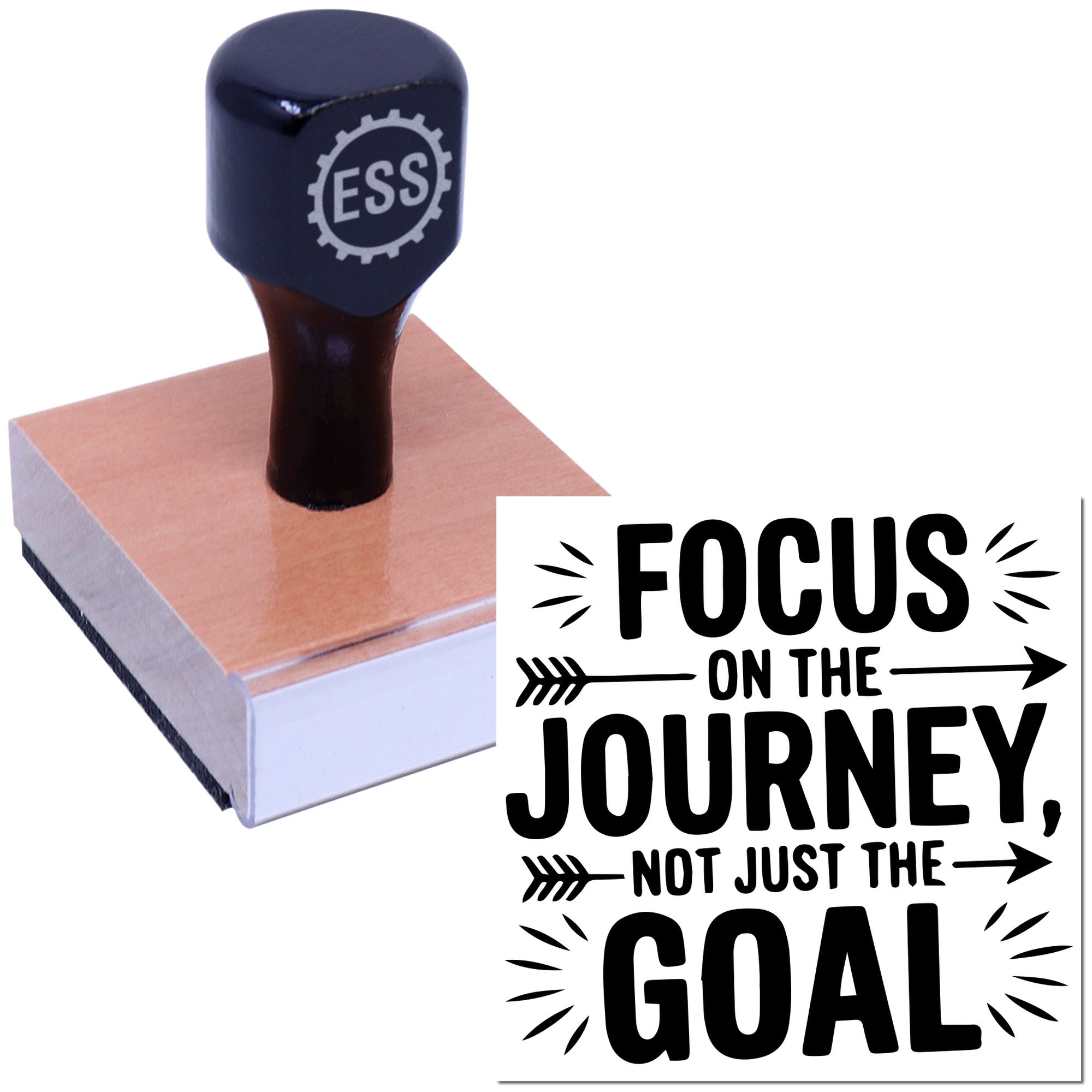 Embrace The Journey Card Rubber Stamp