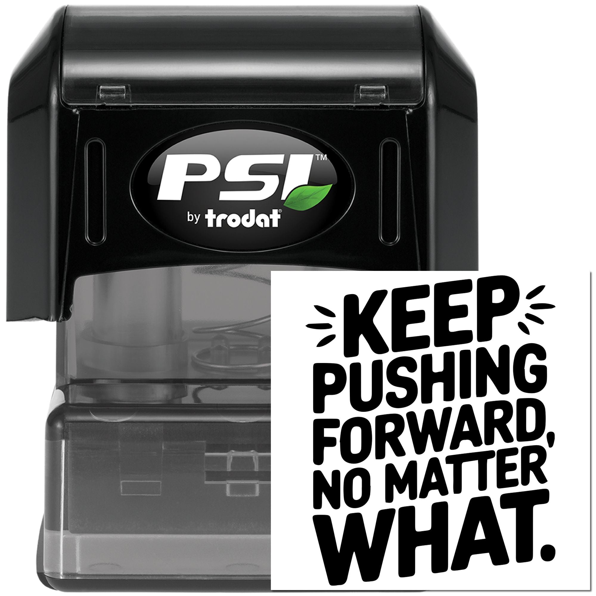 Pre-Inked Keep Pushing Forward Card Making Stamp