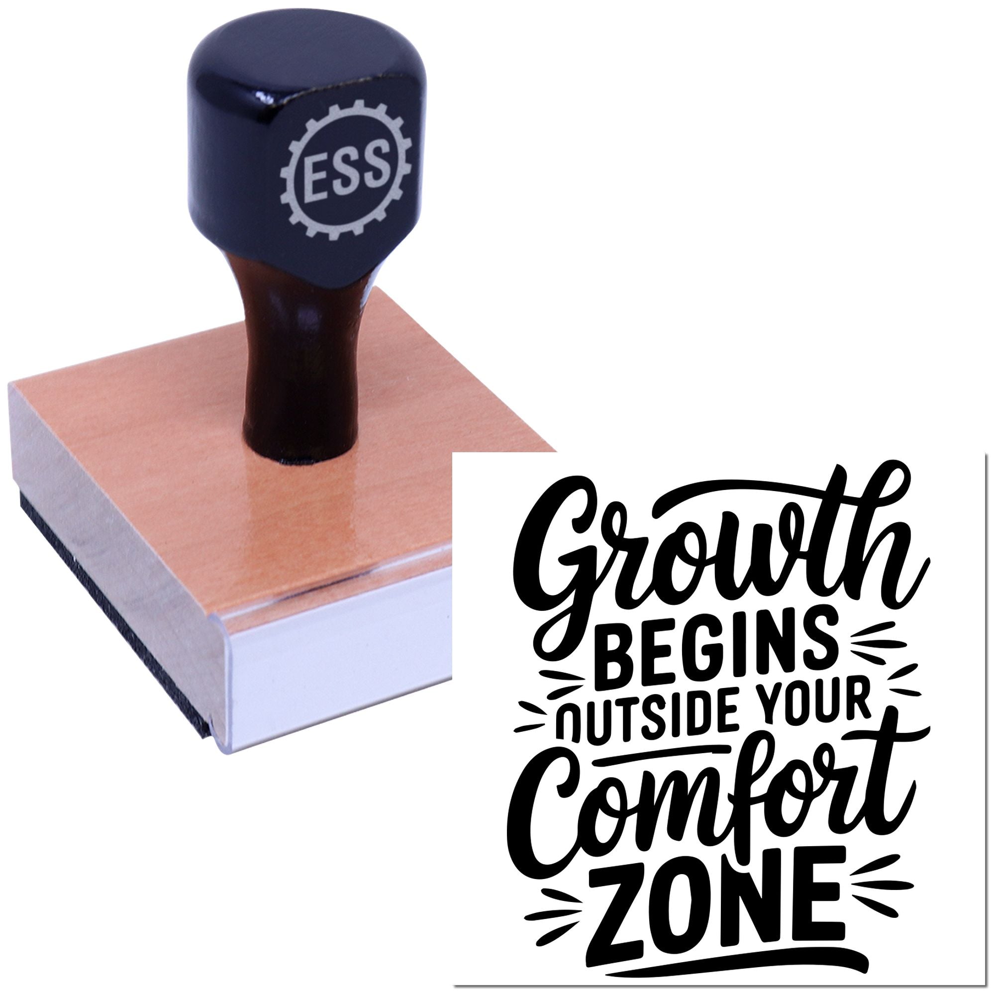 Defy Comfort Limits Postcard Rubber Stamp
