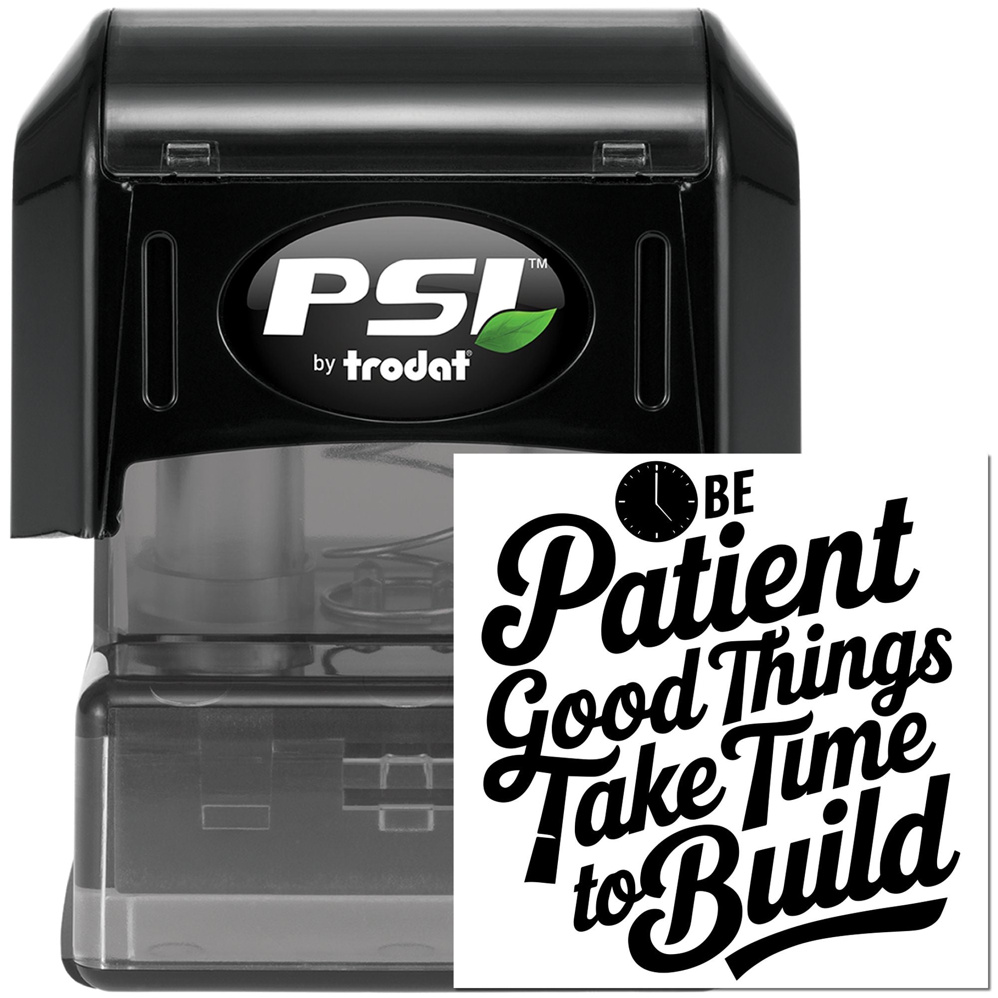 Pre-Inked Patience Takes Time Mini Card Stamp