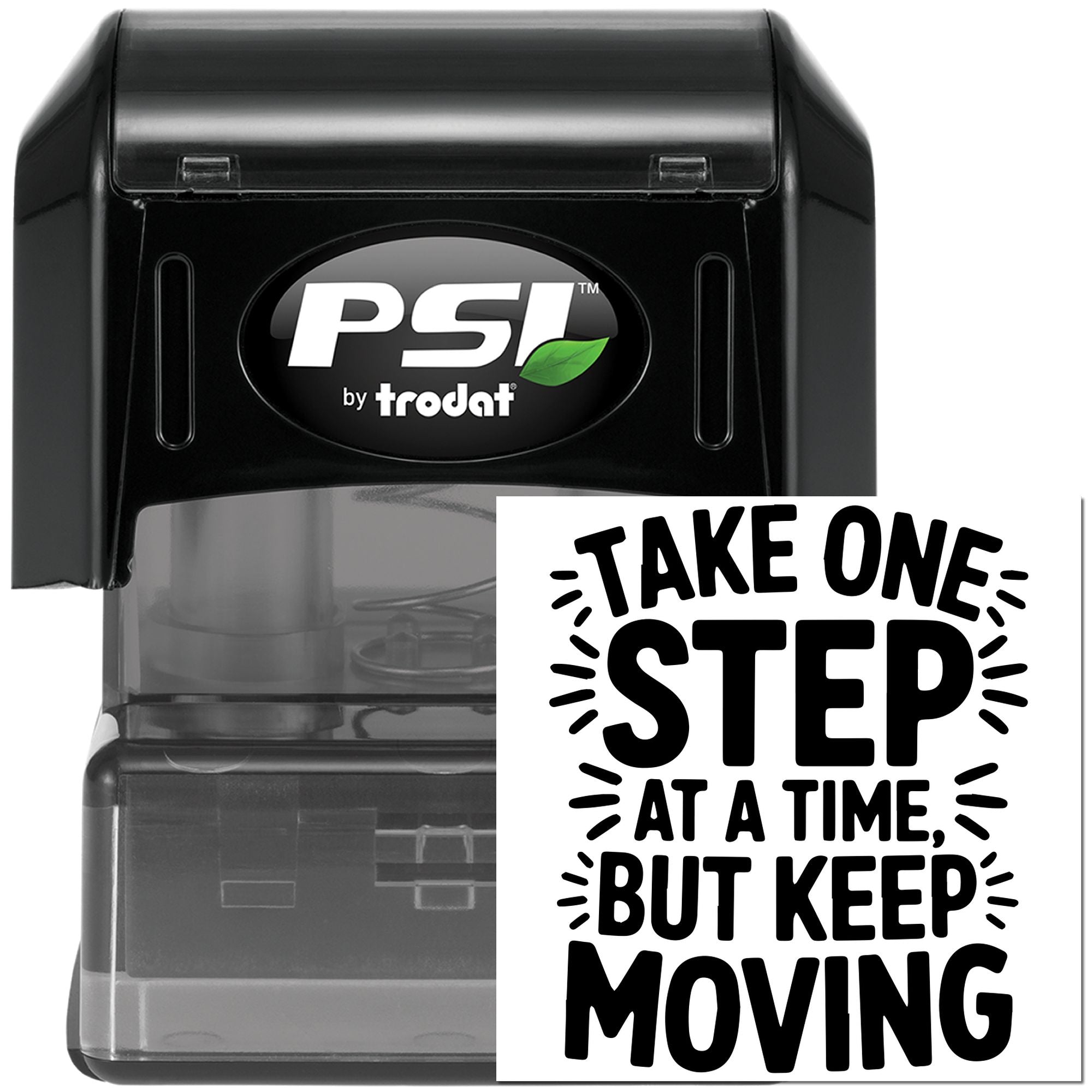 Pre-Inked Keep Moving Forward Postcard Stamp