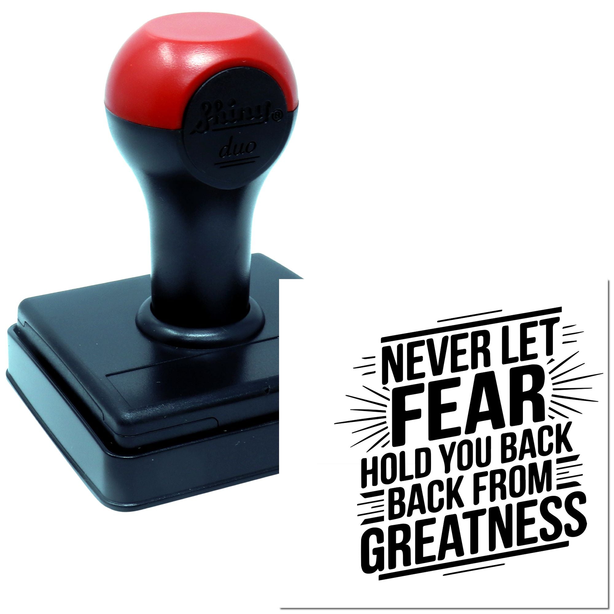 Duo Bold Typography Motivational Fearless Empowerment Poster Hand Stamp