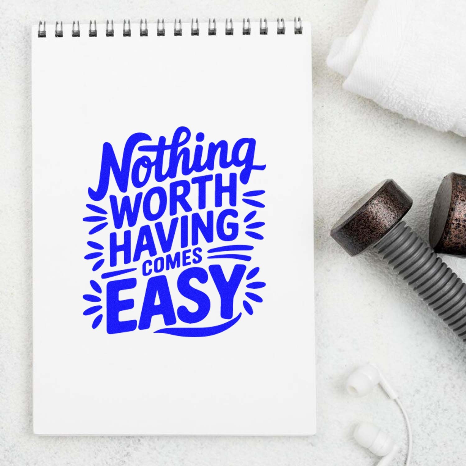 Duo Bold Motivational Hand-Lettered Inspirational Poster Hand Stamp