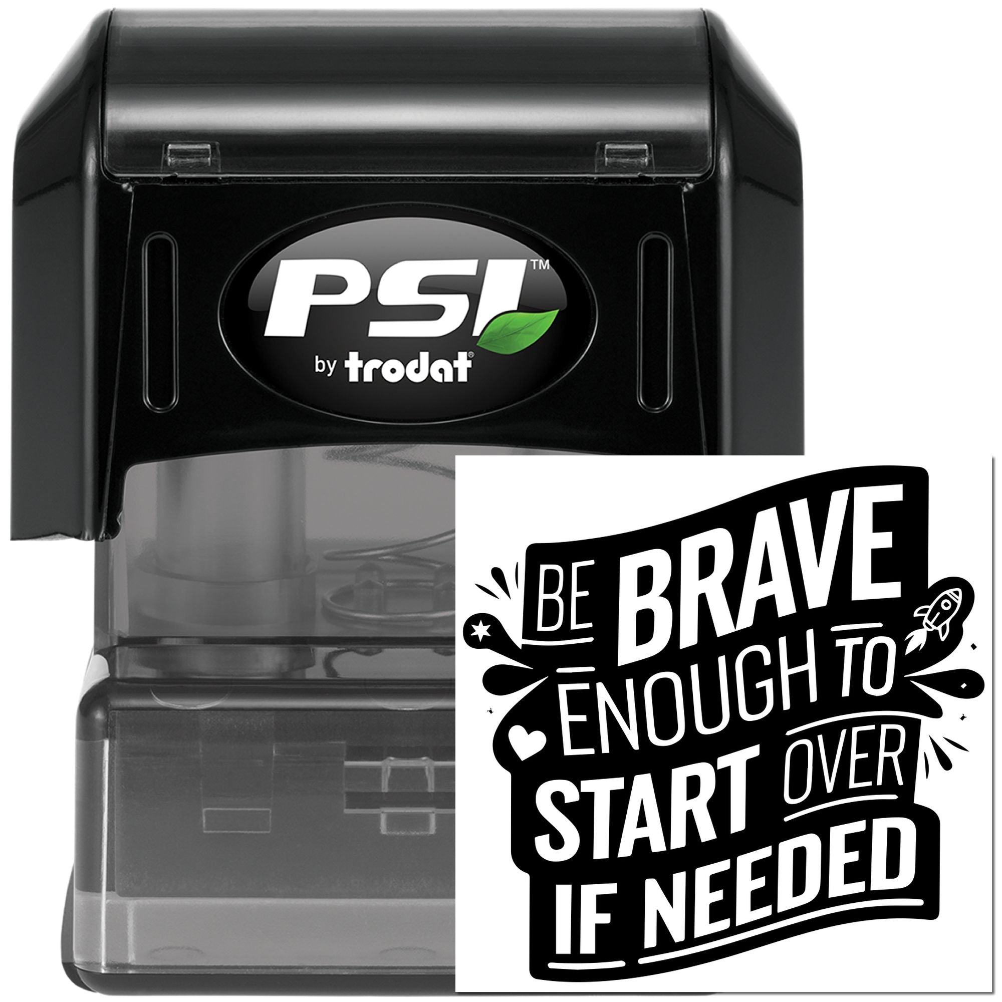 Pre-Inked Encouraging Motivational Poster Greeting Card Stamp