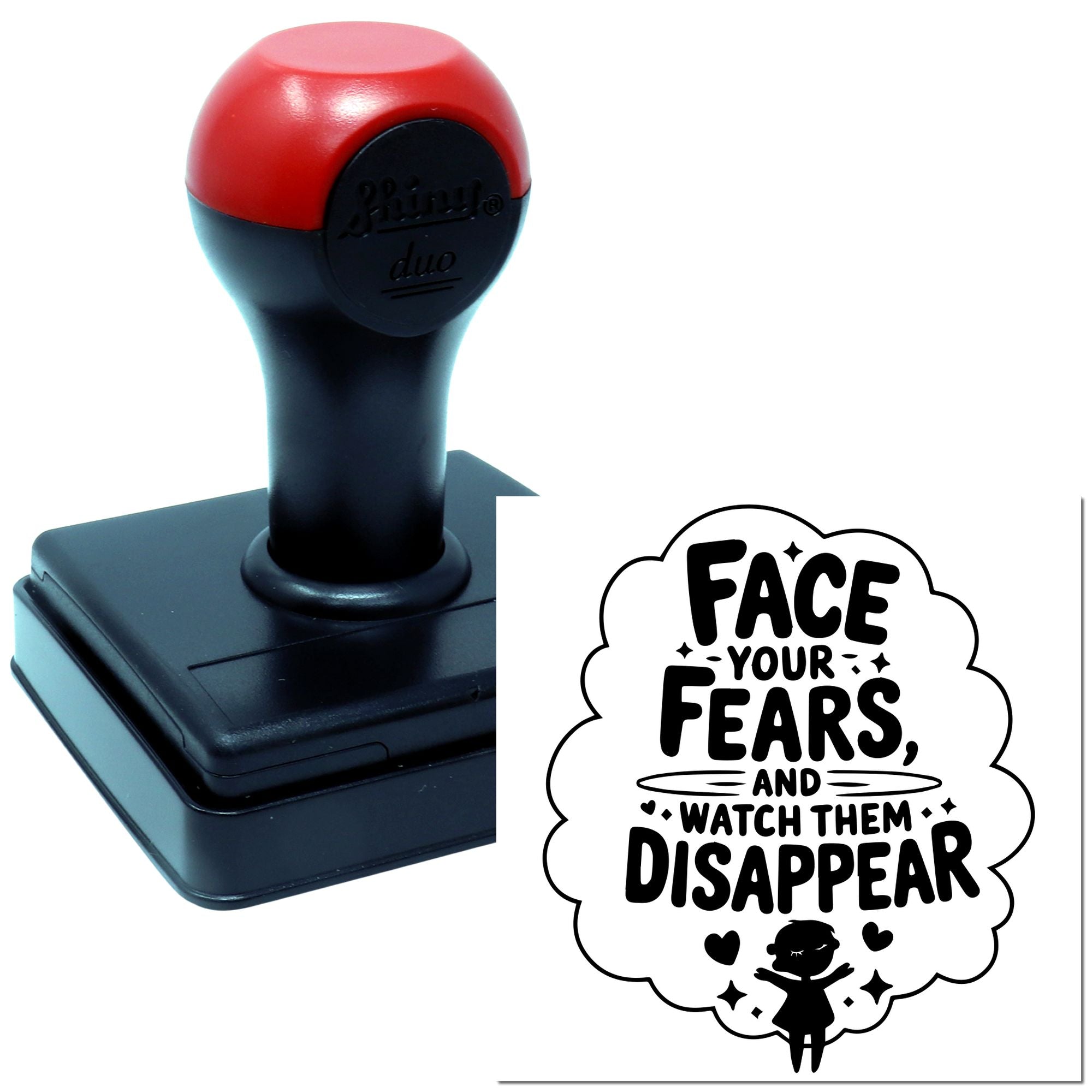 Duo Brave Girl Facing Fading Fears Hand Stamp