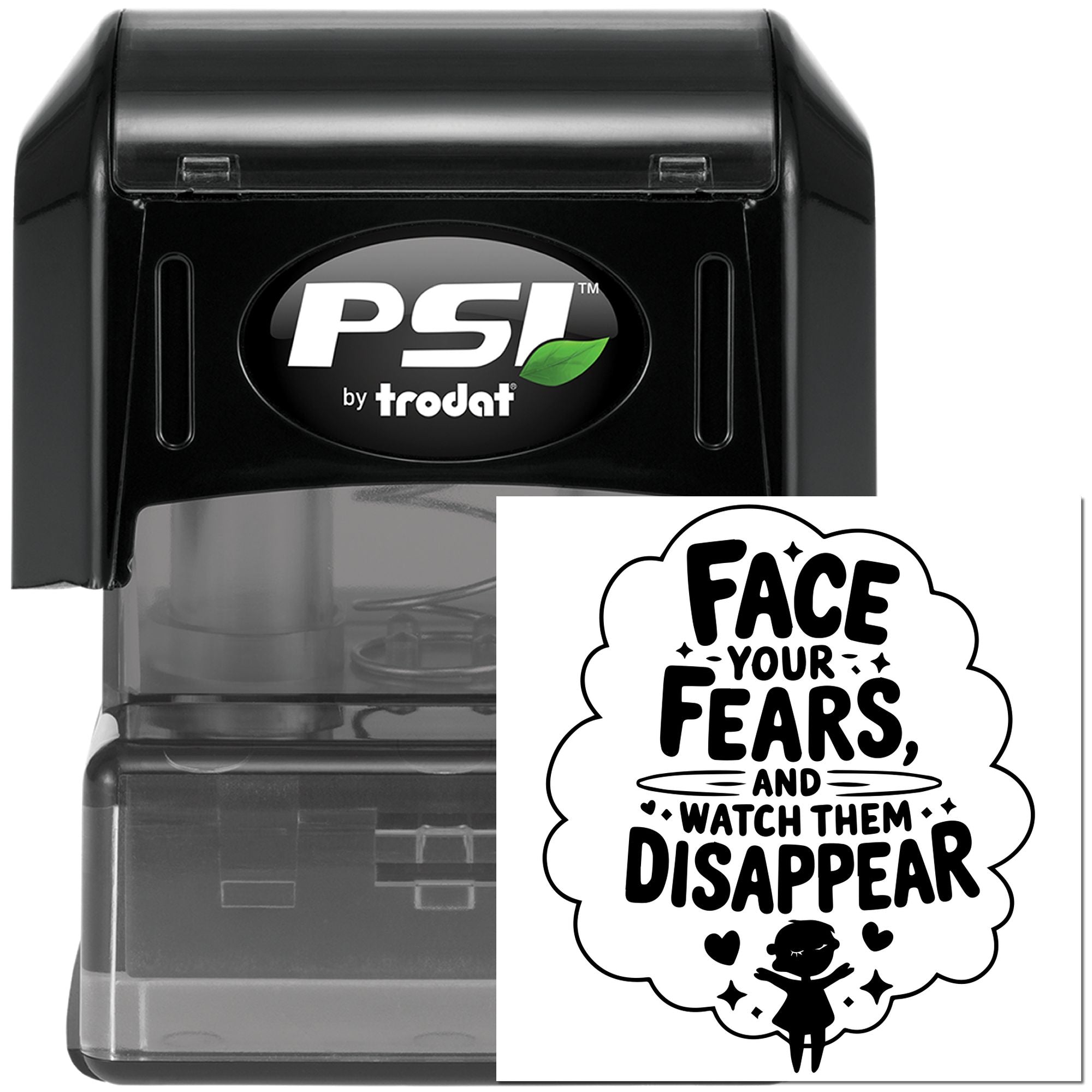 Pre-Inked Face Your Fears Postcard Stamp