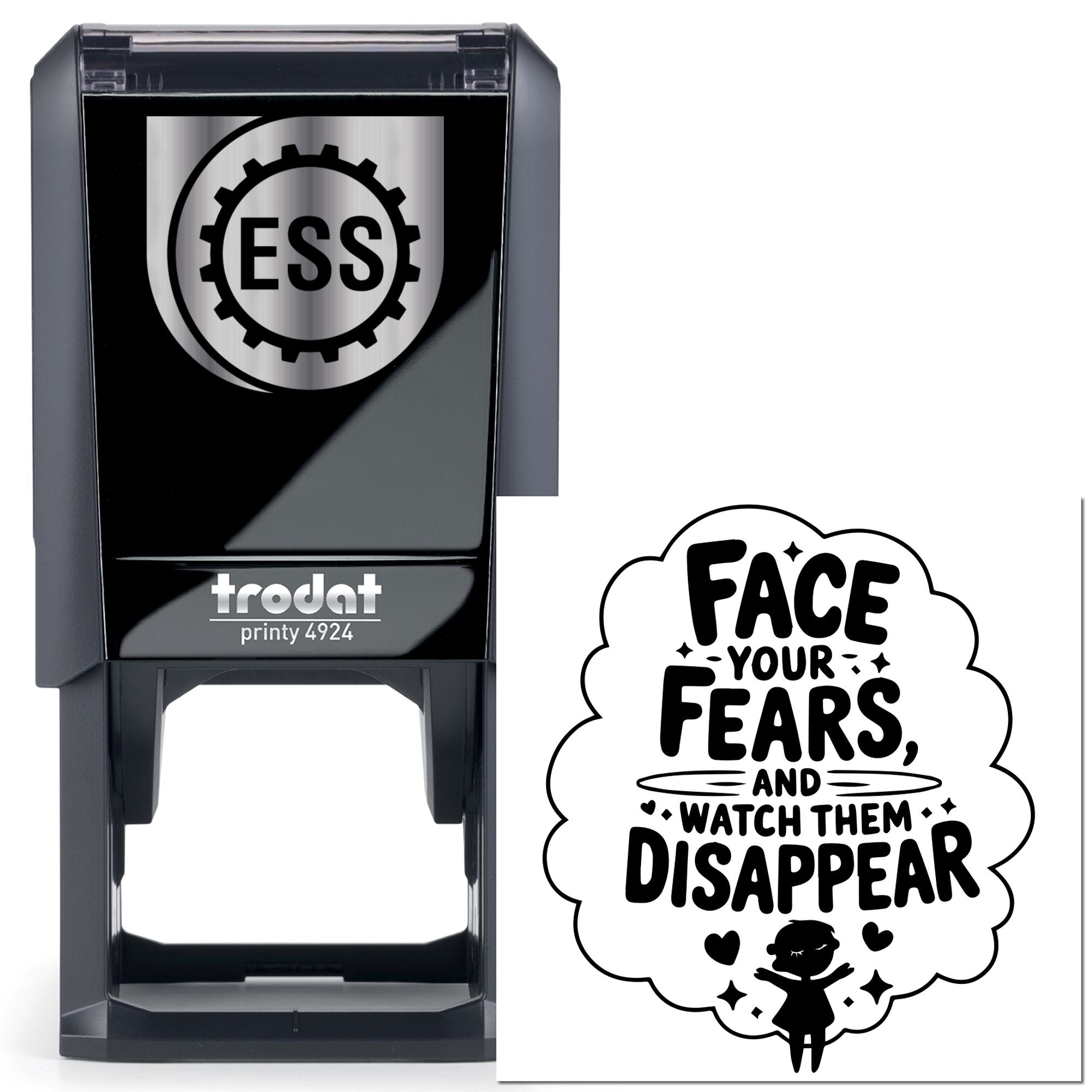 Self-Inking Motivational Poster Favor Tag Stamp