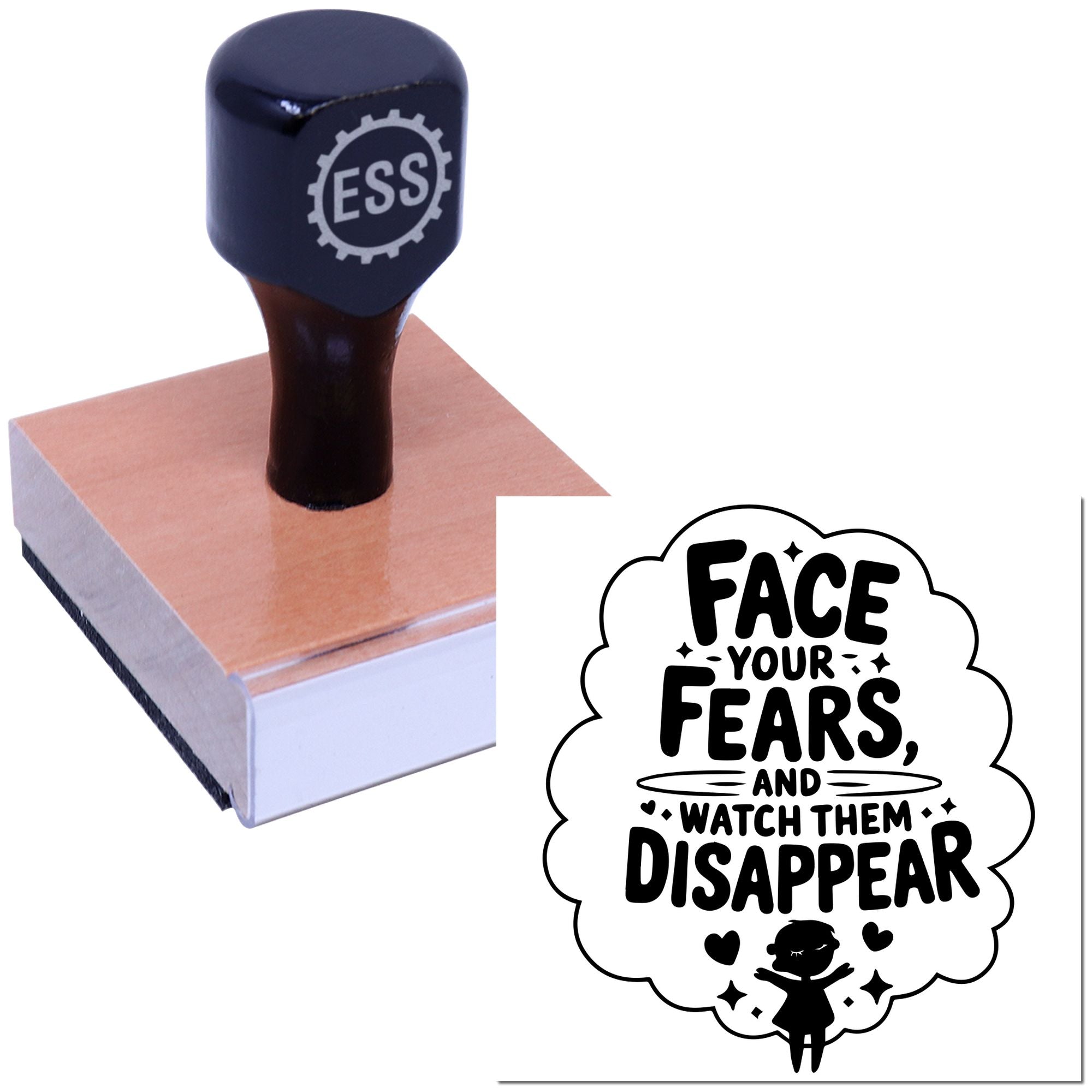 Fearless Mind Magic Place Card Rubber Stamp