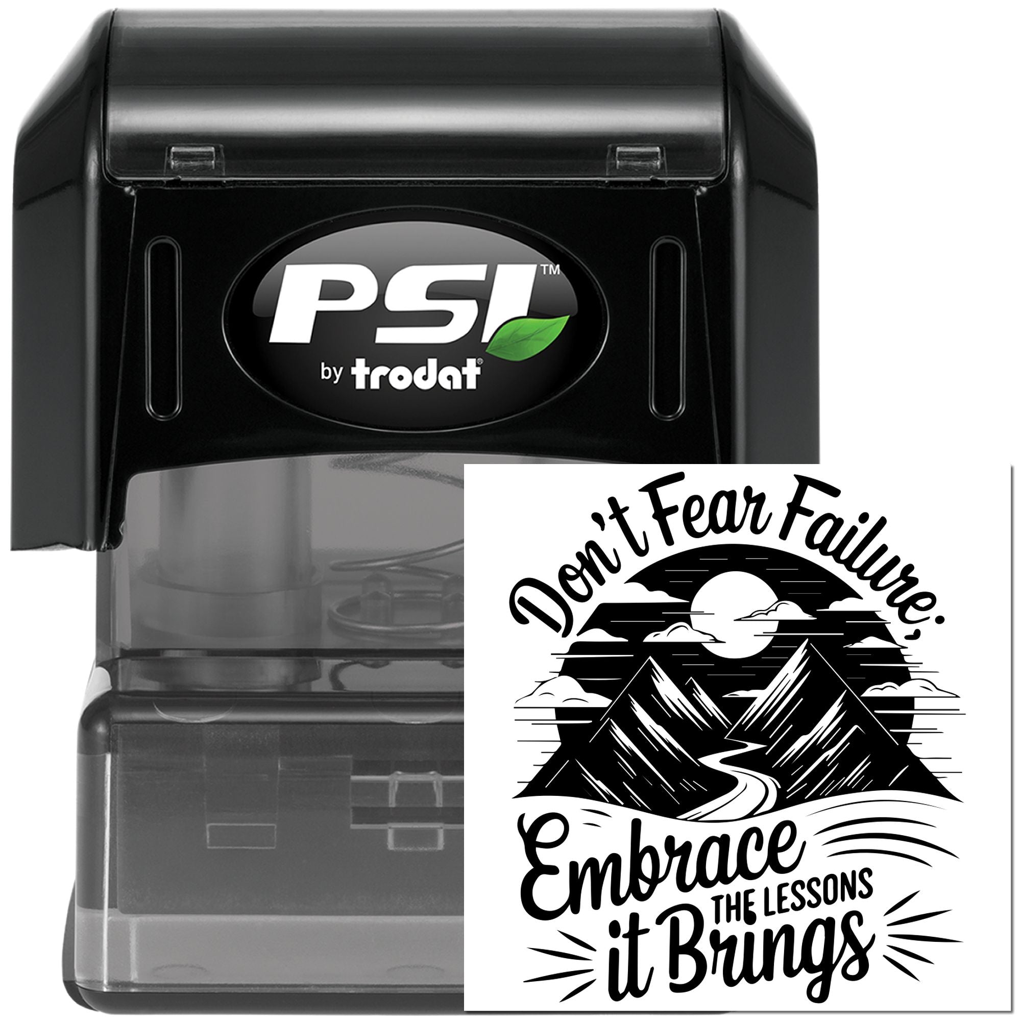 Pre-Inked Embrace Failure Lessons Place Card Stamp