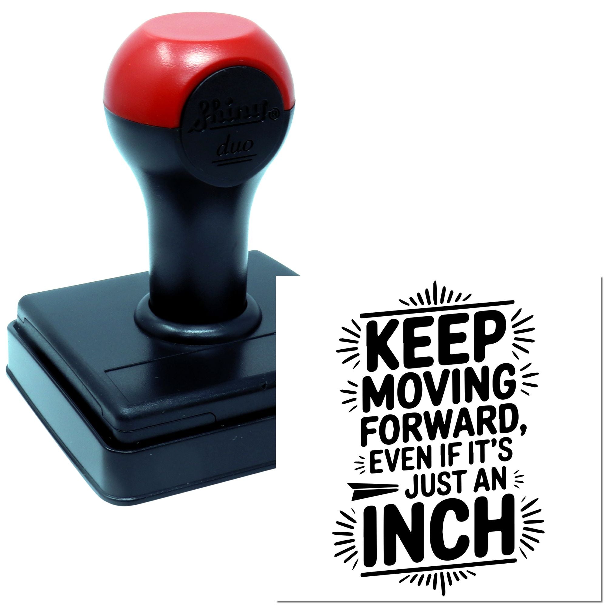 Duo Small Steps, Steady Forward Momentum Hand Stamp