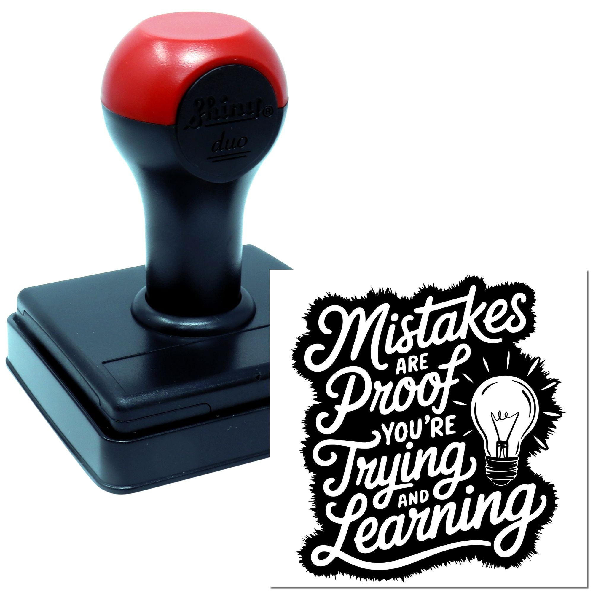 Duo Mistakes Prove You're Trying, Learning Hand Stamp