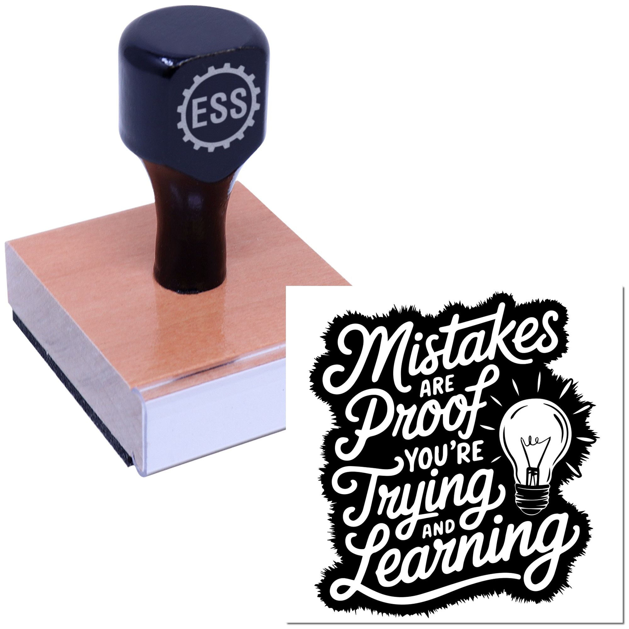 Mistakes Fuel Learning Crafting Rubber Stamp