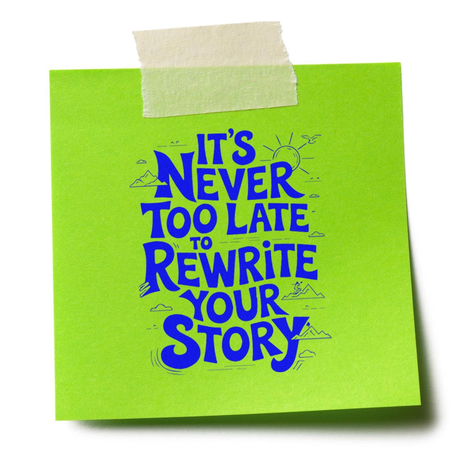 Duo Rewrite Your Story Start Now Hand Stamp