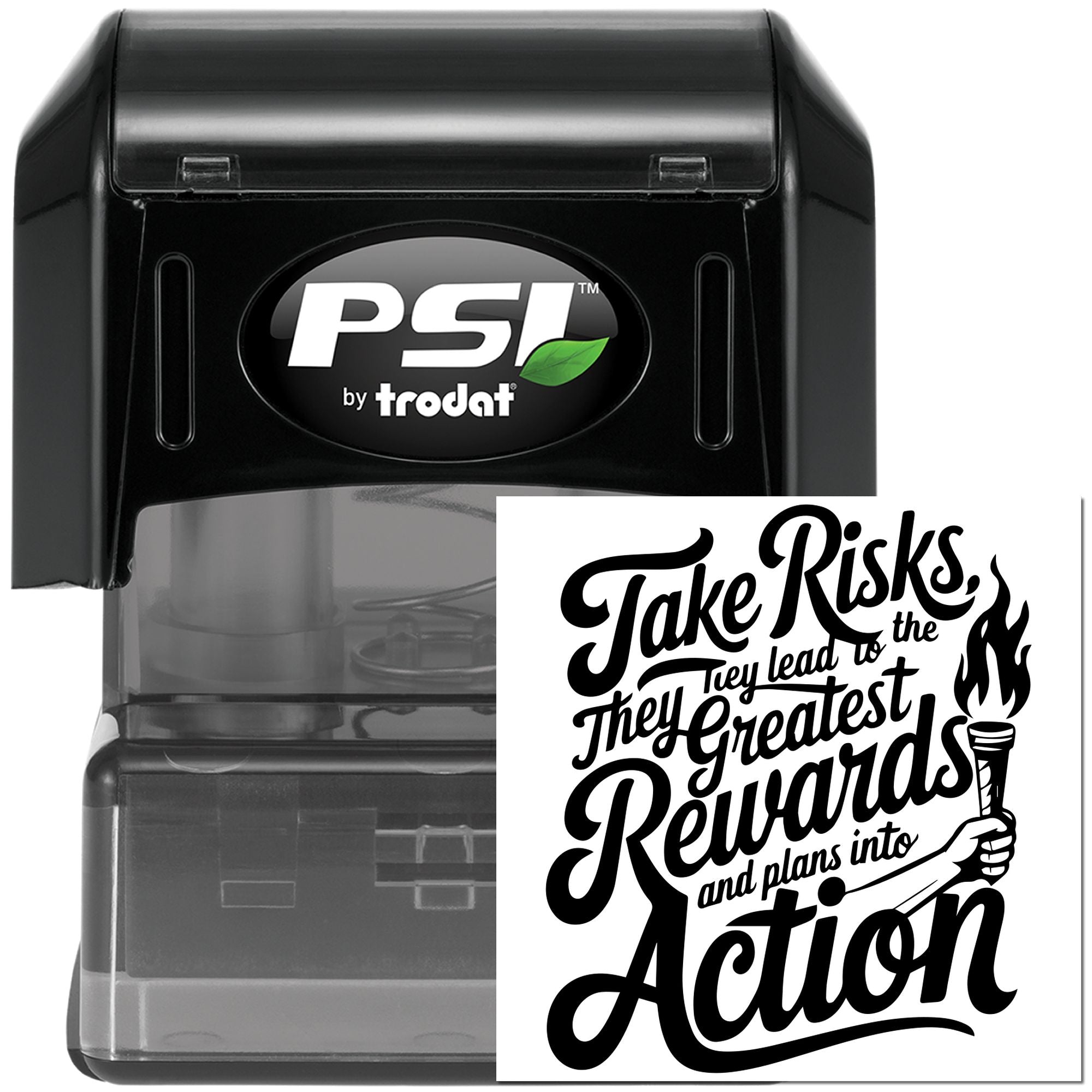 Pre-Inked Motivational Typographic Poster Crafting Stamp